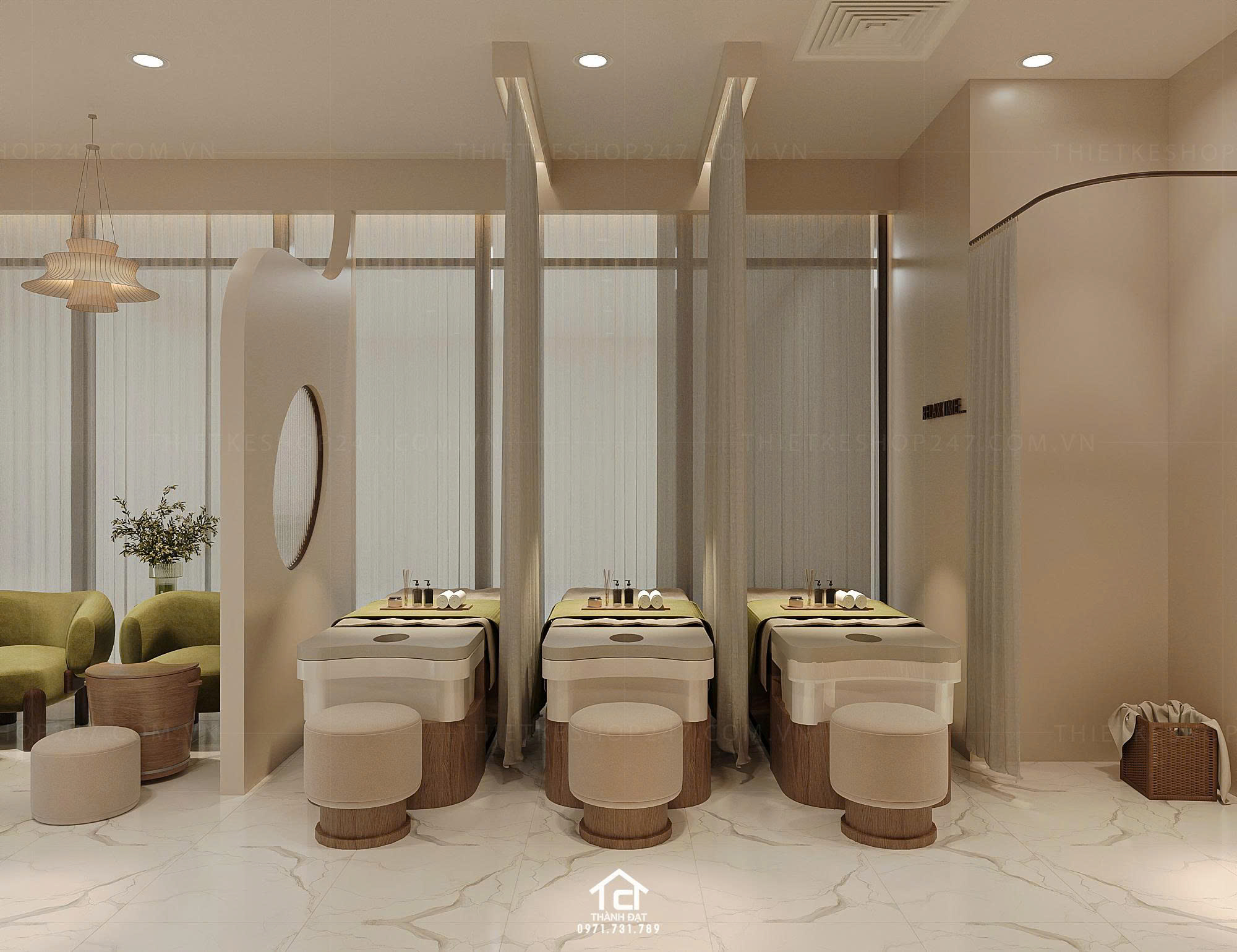 thiết kế spa đẹp ấn tượng