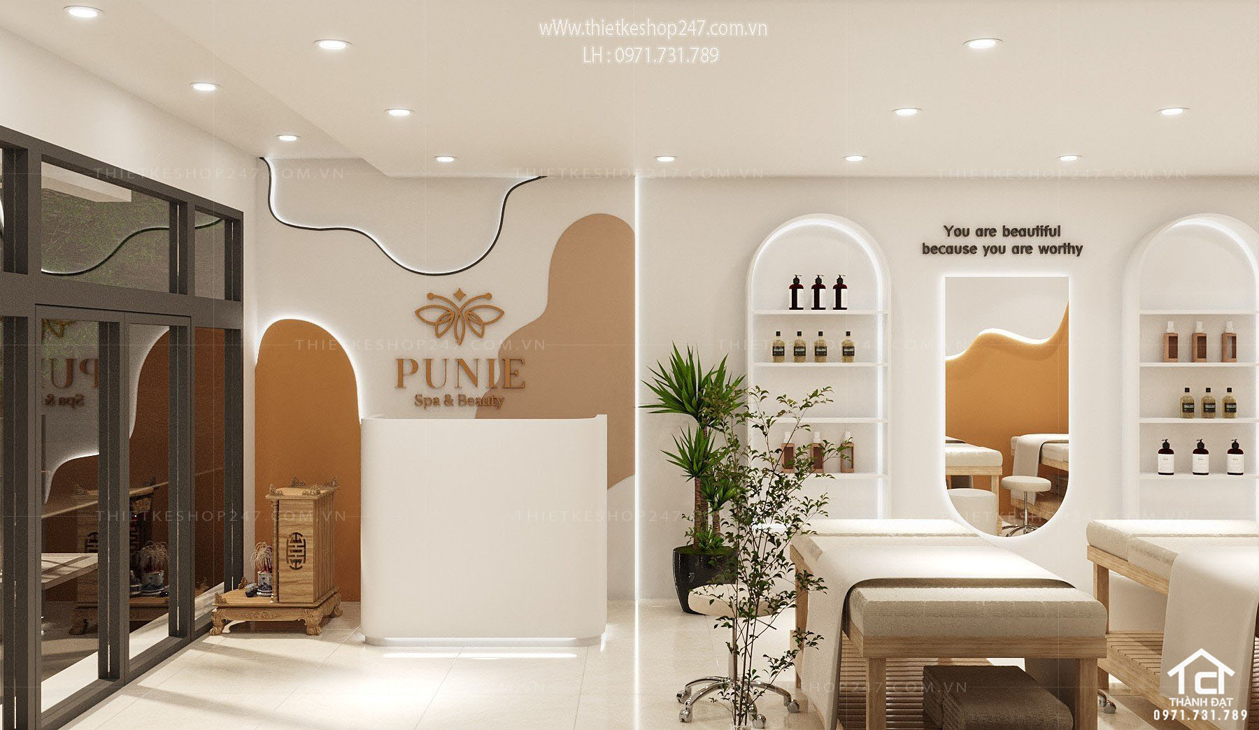 Thiết kế spa đẹp độc đáo và hiện đại – PUNIE
