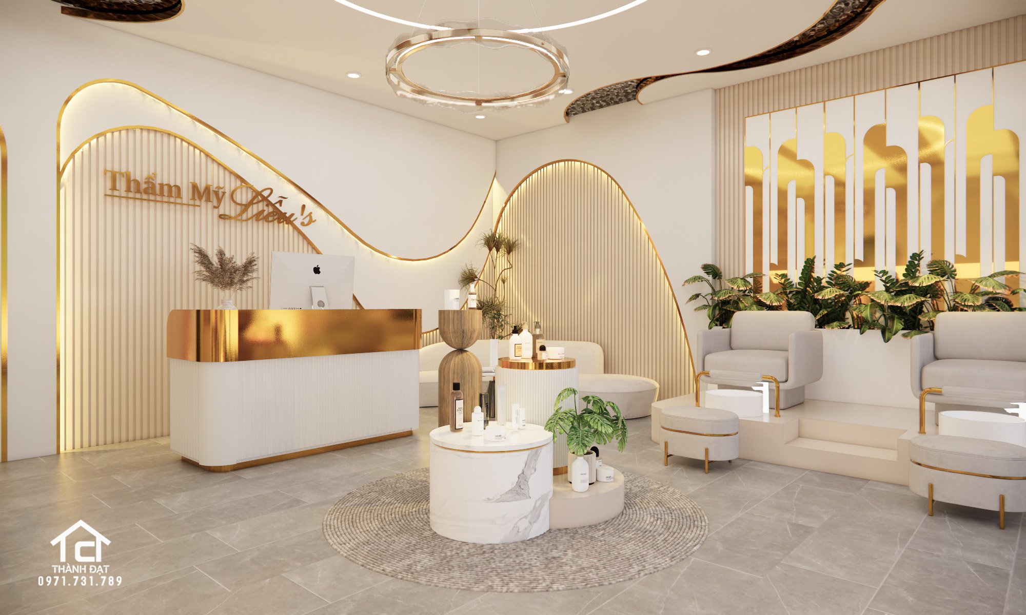 Mẫu thiết kế spa đẹp sang chảnh và rất hiện đại – Thẩm Mỹ Liễu