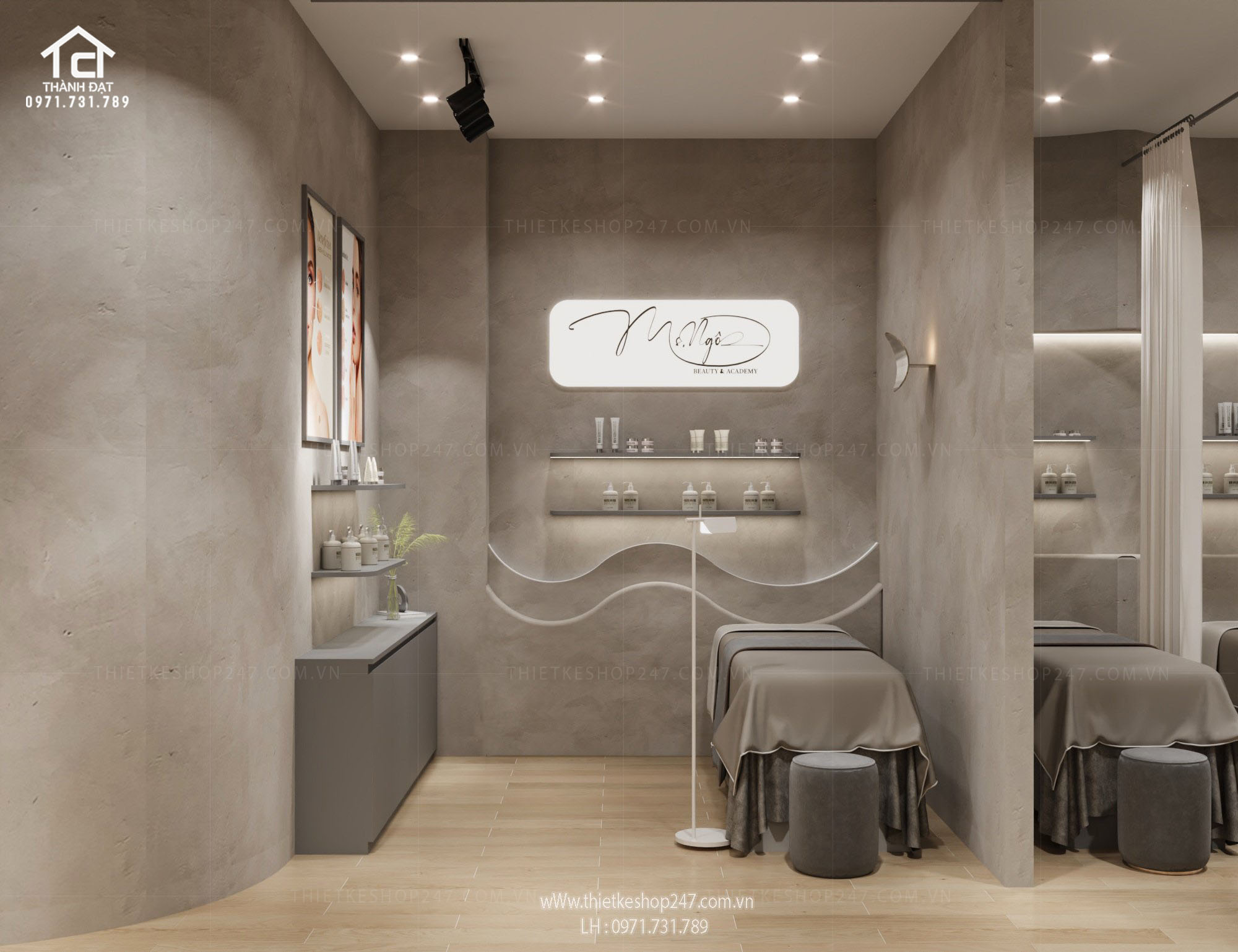 Mẫu thiết kế spa đẹp ấn tượng và sang trọng – Ms. Ngô