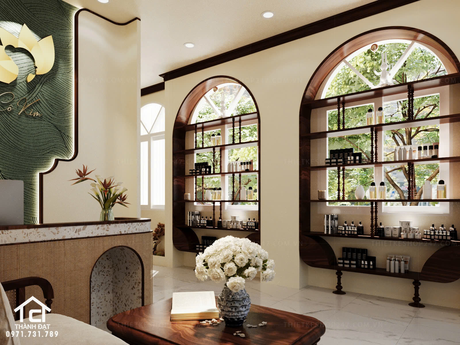 Mẫu thiết kế spa đẹp nổi bật và sang trọng – Cô Kim