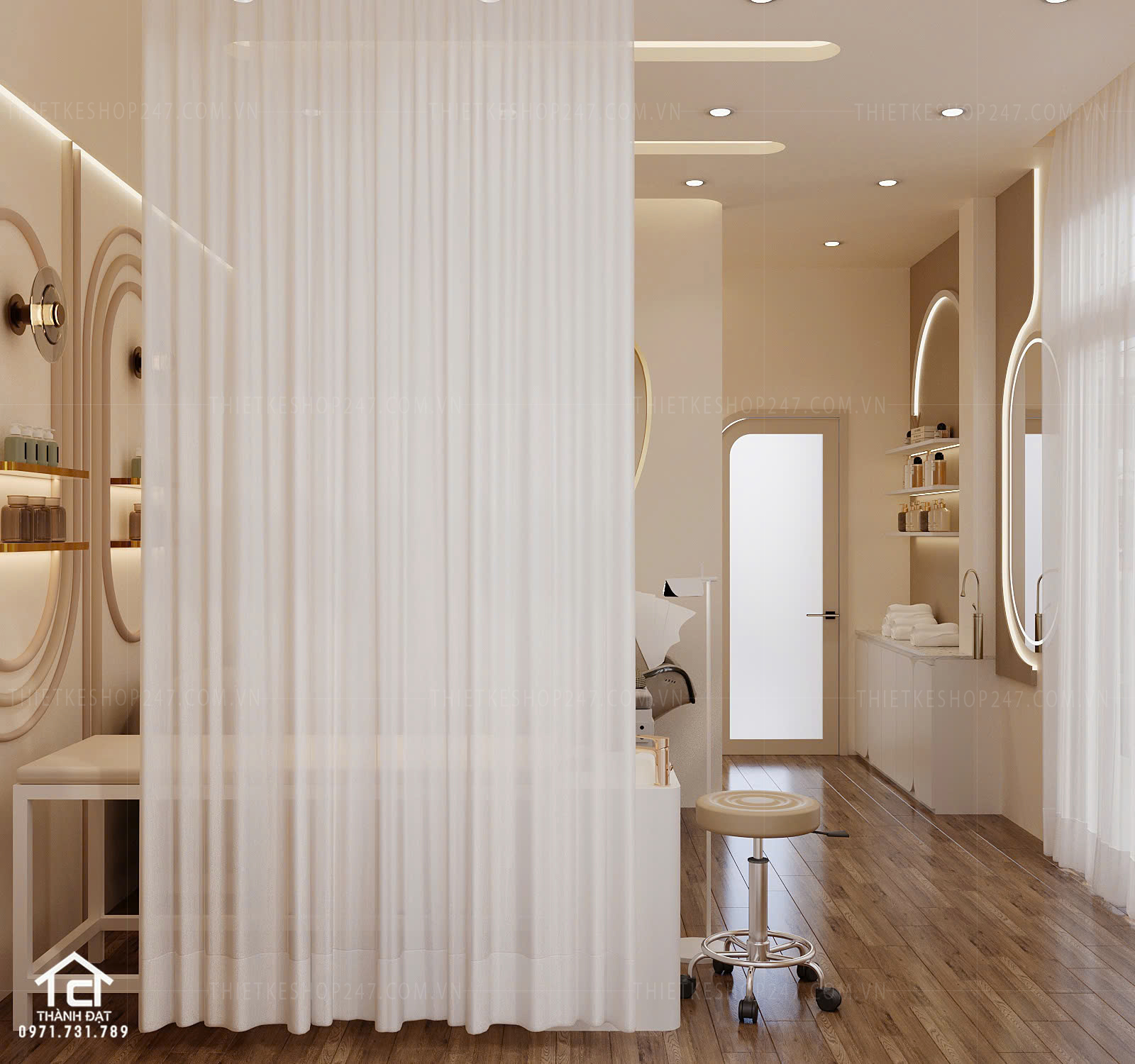 Mẫu thiết kế spa đẹp trẻ trung và sang trọng – Elly