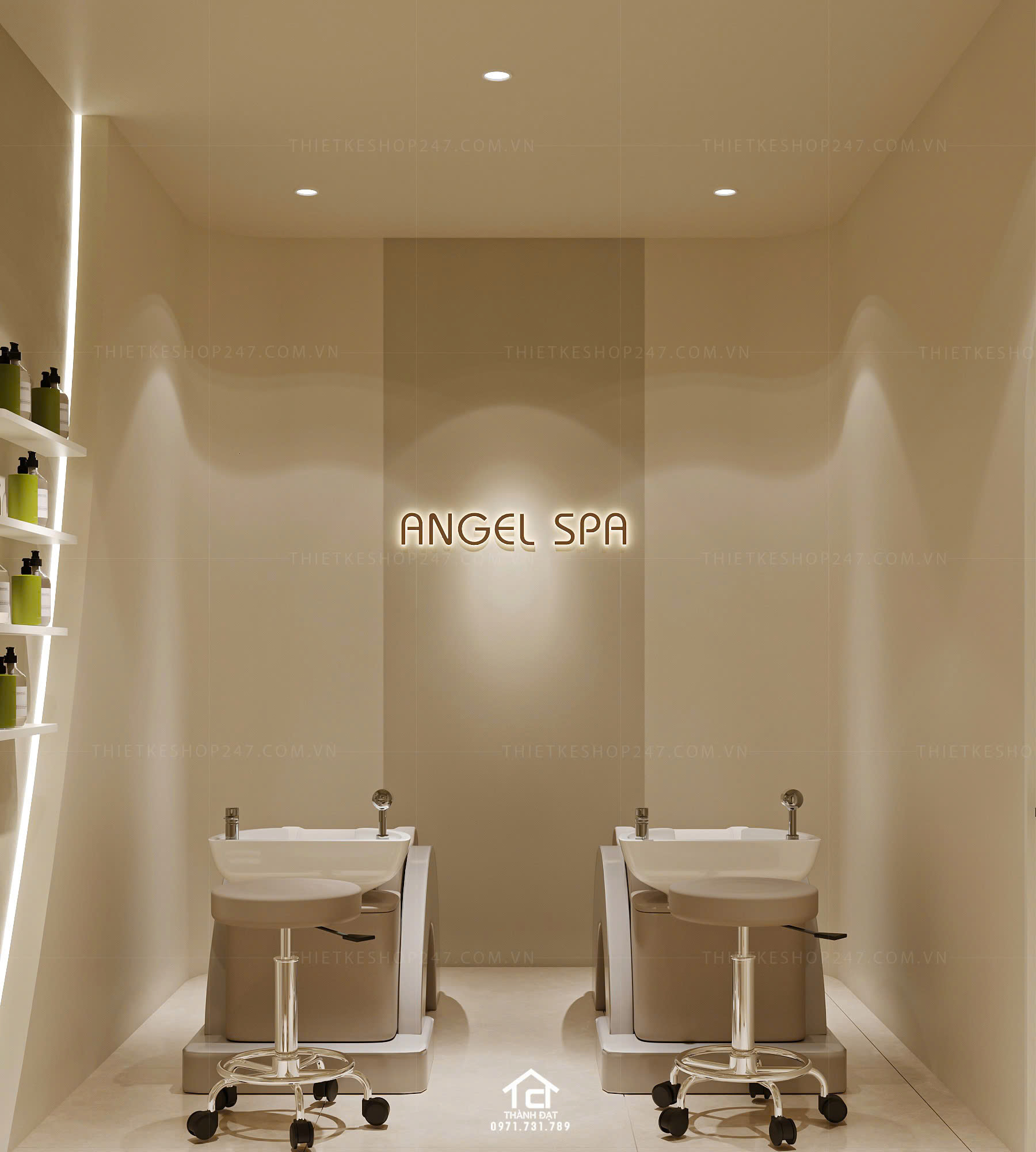 thiết kế spa đẹp bắt mắt