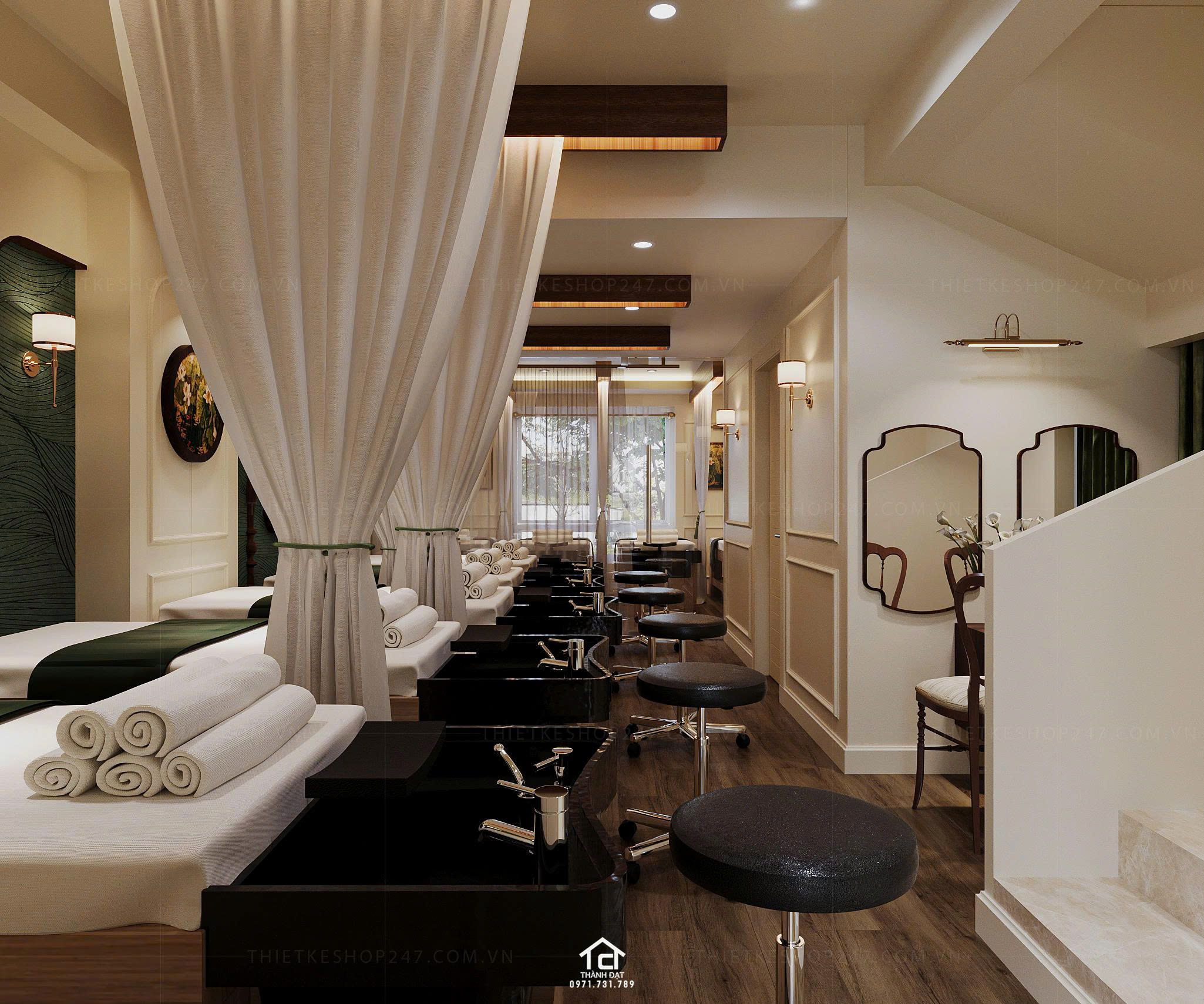 thiết kế spa đẹp bắt mắt