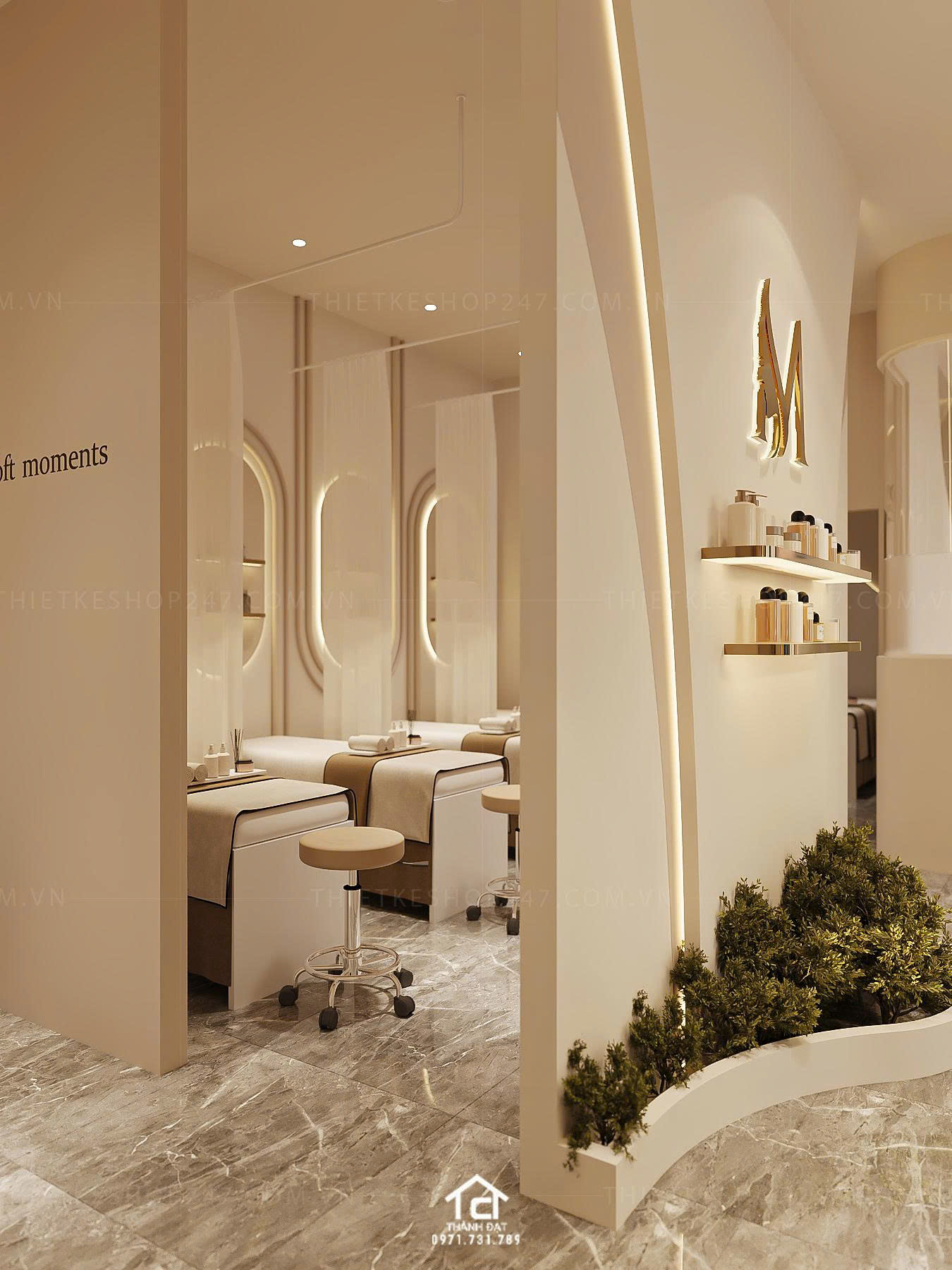 thiết kế spa đẹp cao cấp