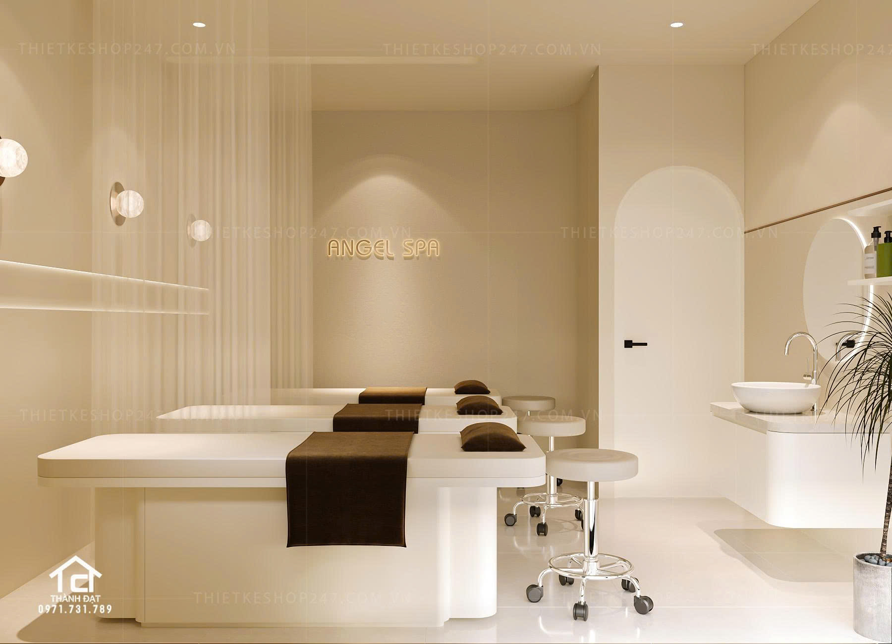 thiết kế spa đẹp cuốn hút