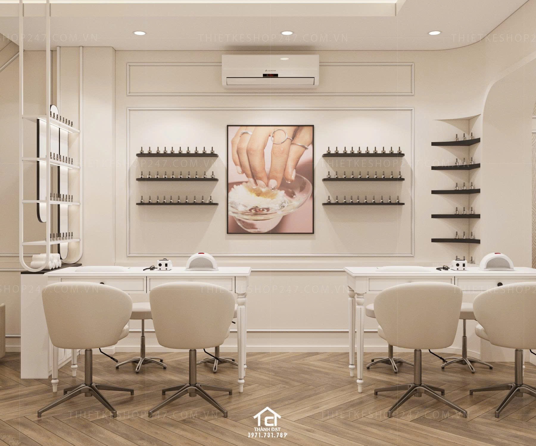 thiết kế spa đẹp dịu dàng