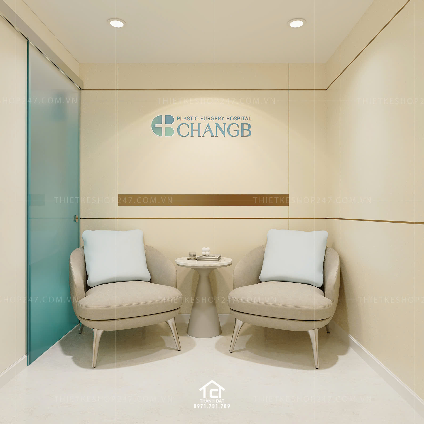 thiết kế spa đẹp dịu dàng