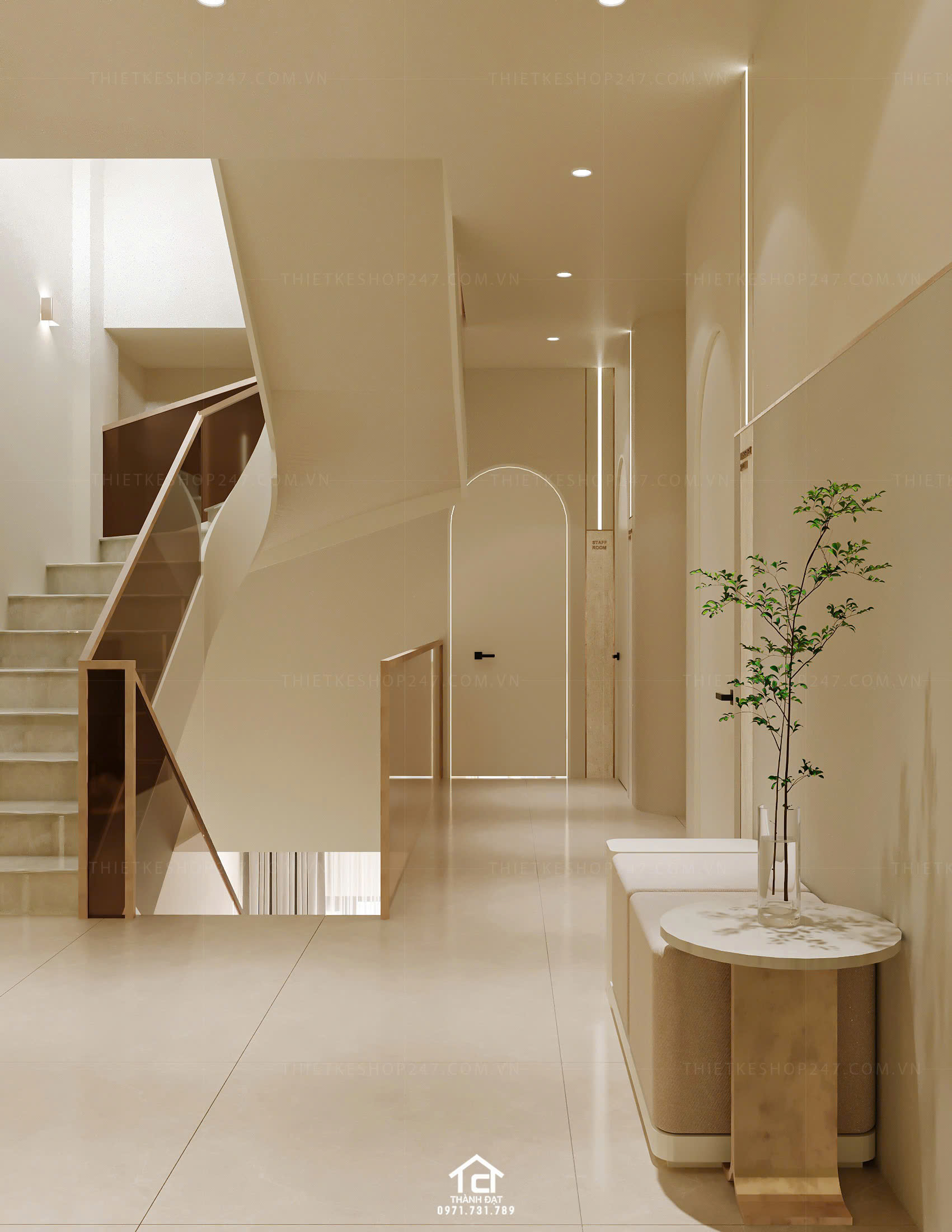 thiết kế spa đẹp dịu dàng