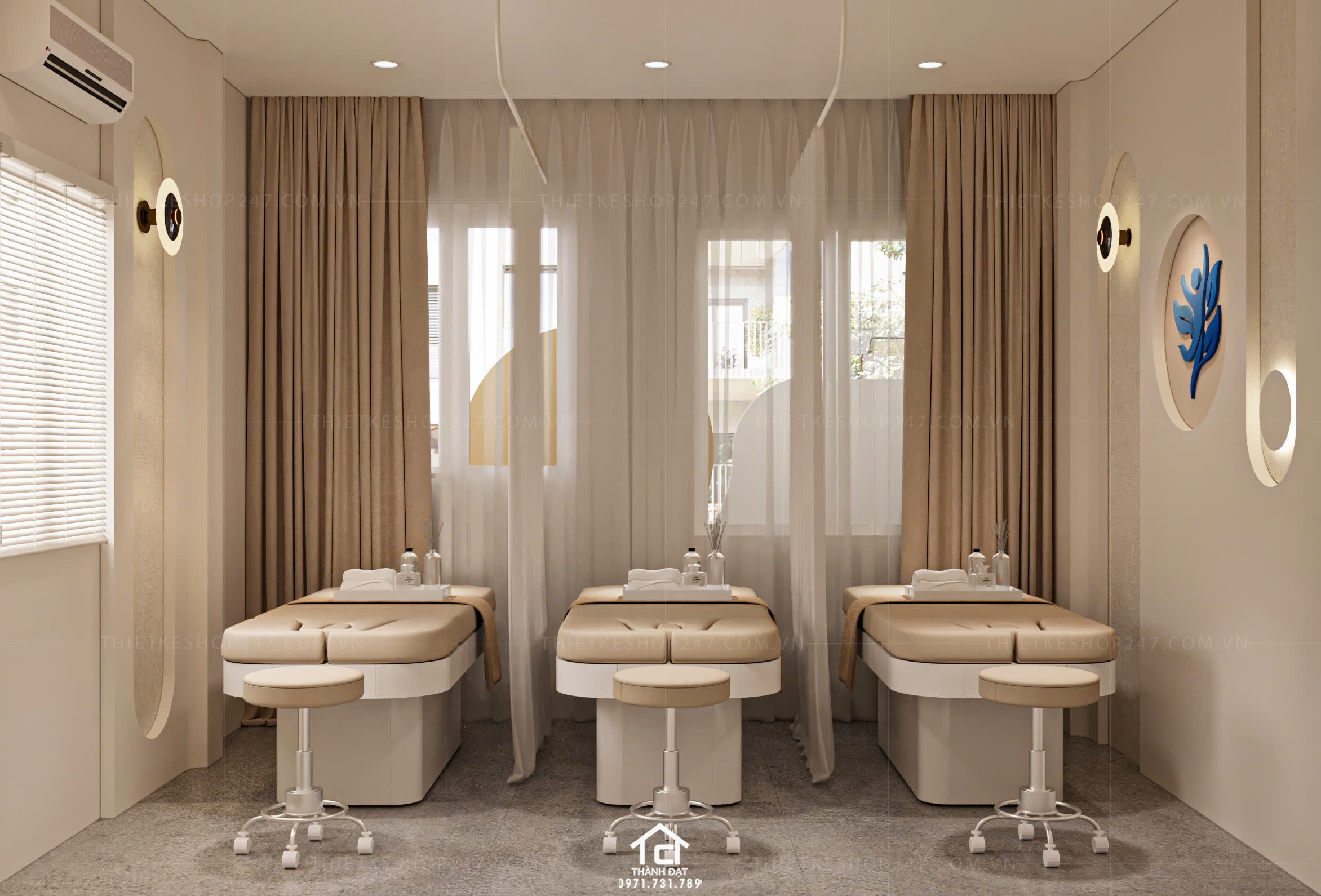 Thiết kế spa đẹp dịu dàng