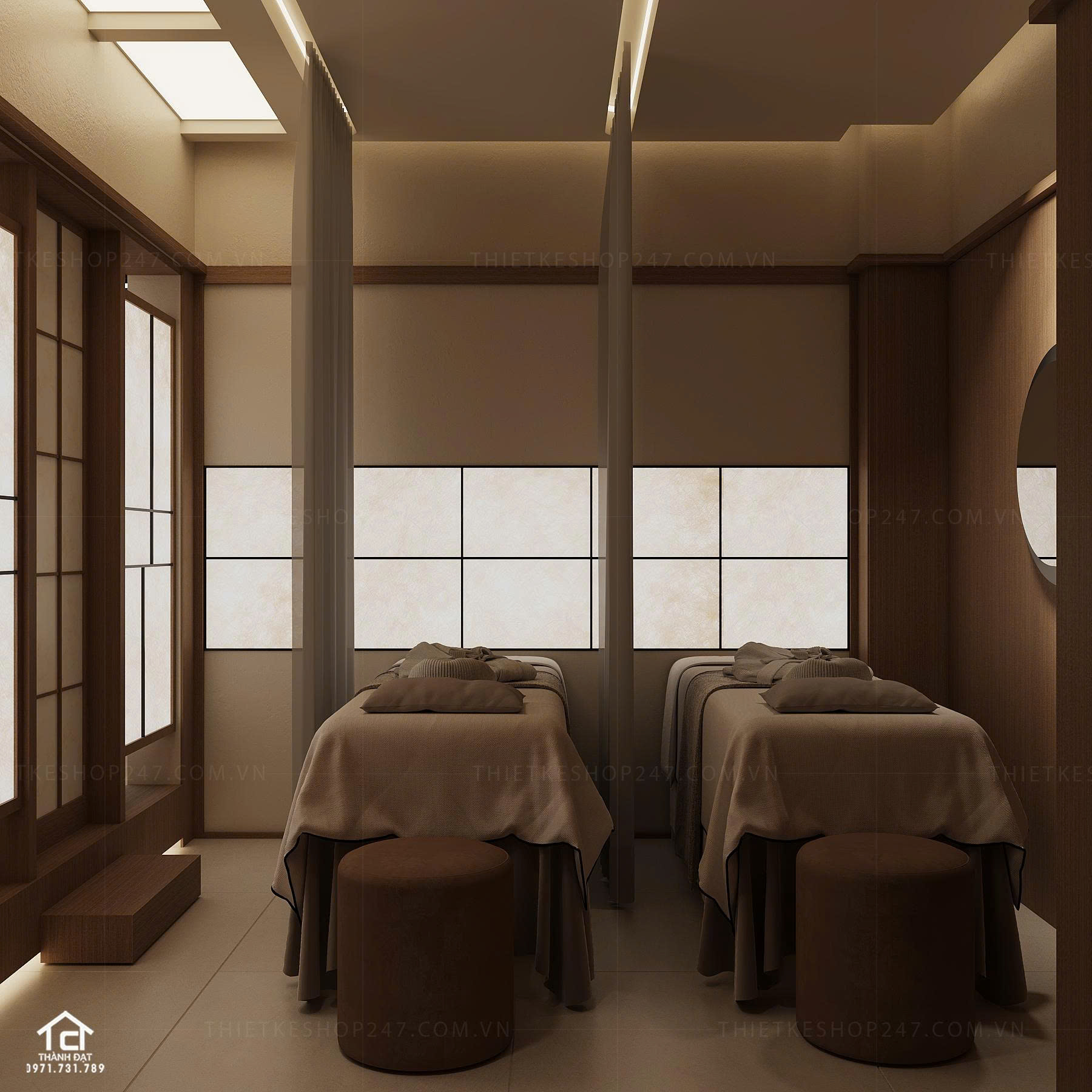 Thiết kế spa đẹp hài hòa
