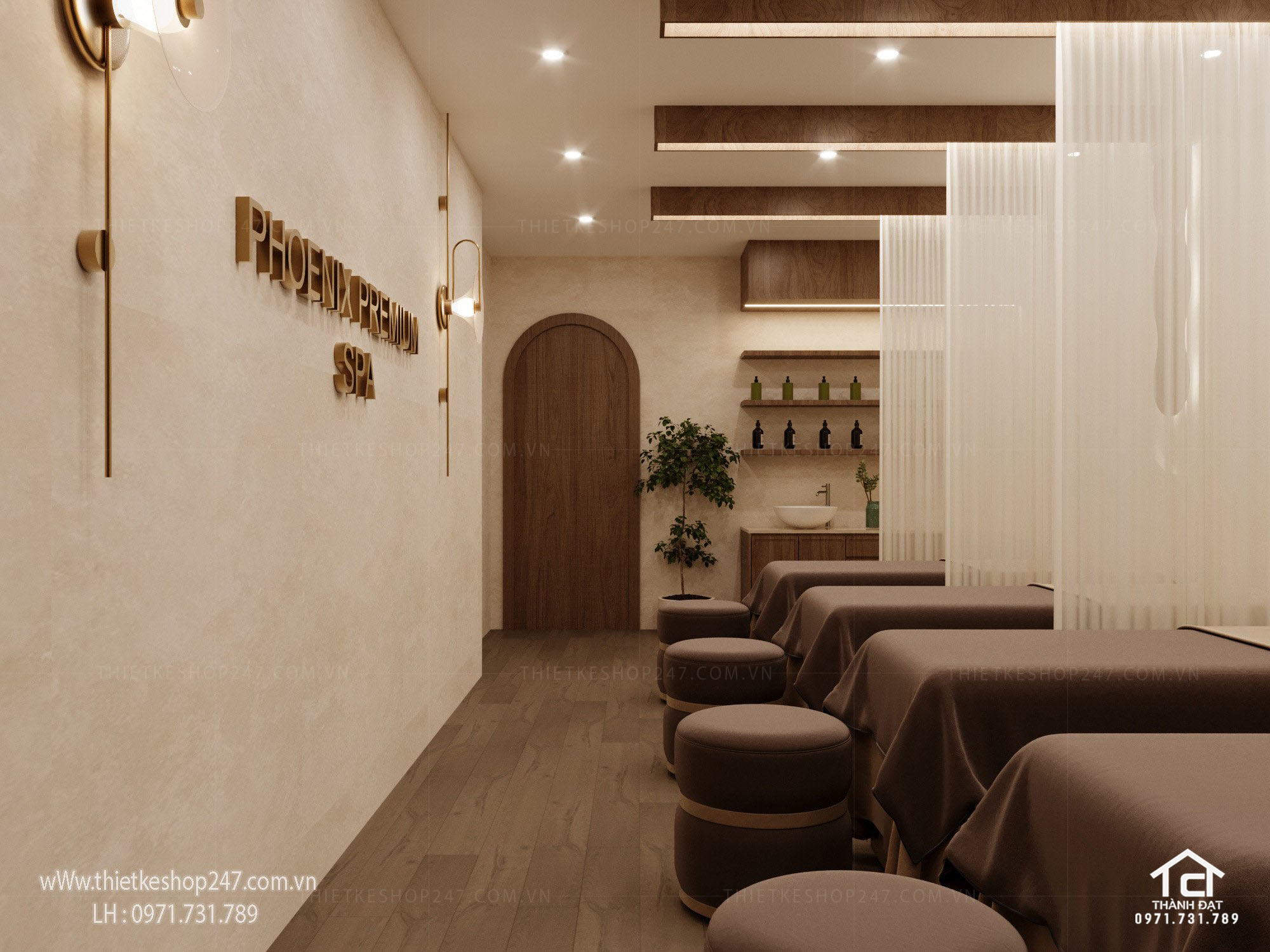 Ý tưởng thiết kế spa đẹp tinh tế và sang trọng – PHOENIX PREMIUM SPA