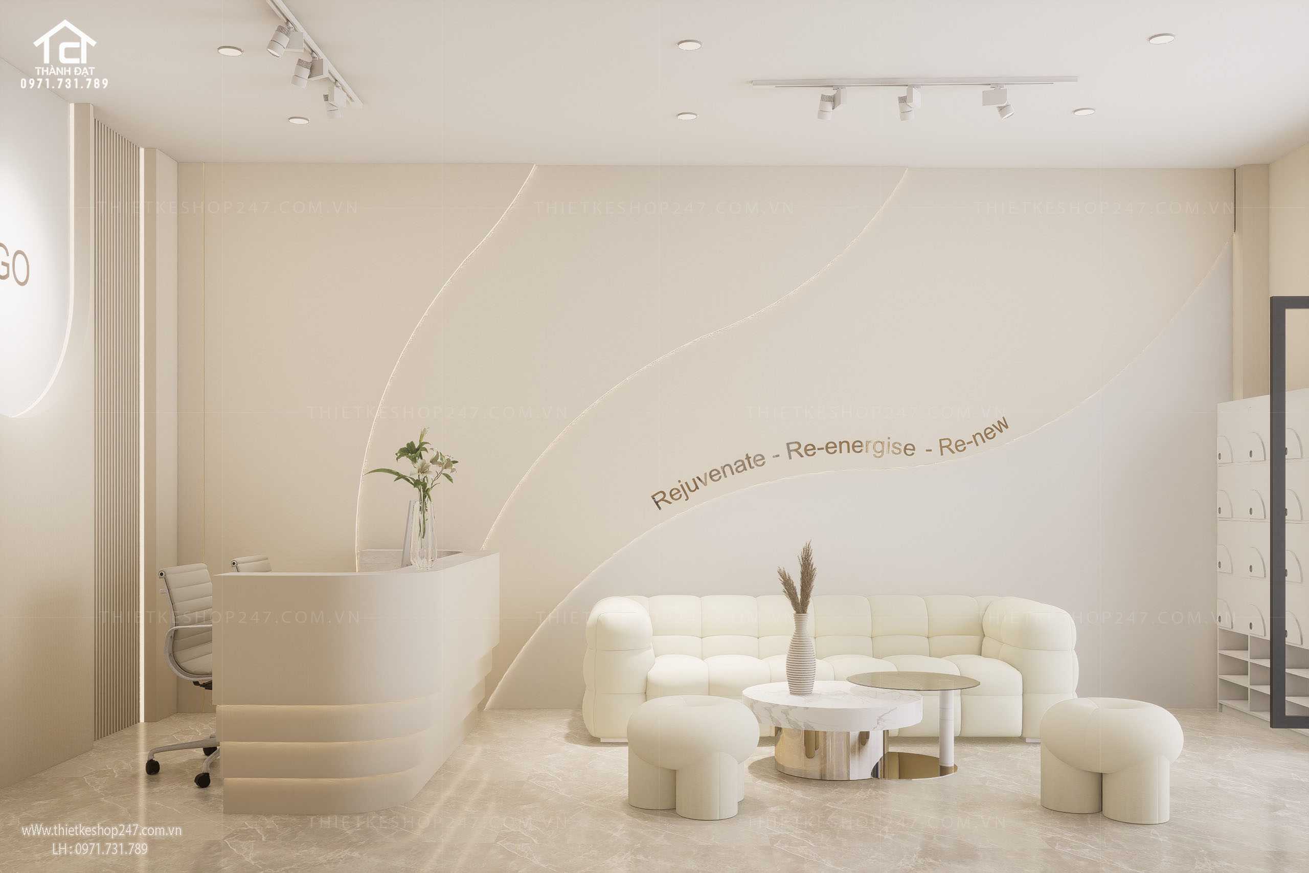 Mẫu thiết kế spa đẹp sang trọng và rất hiện đại