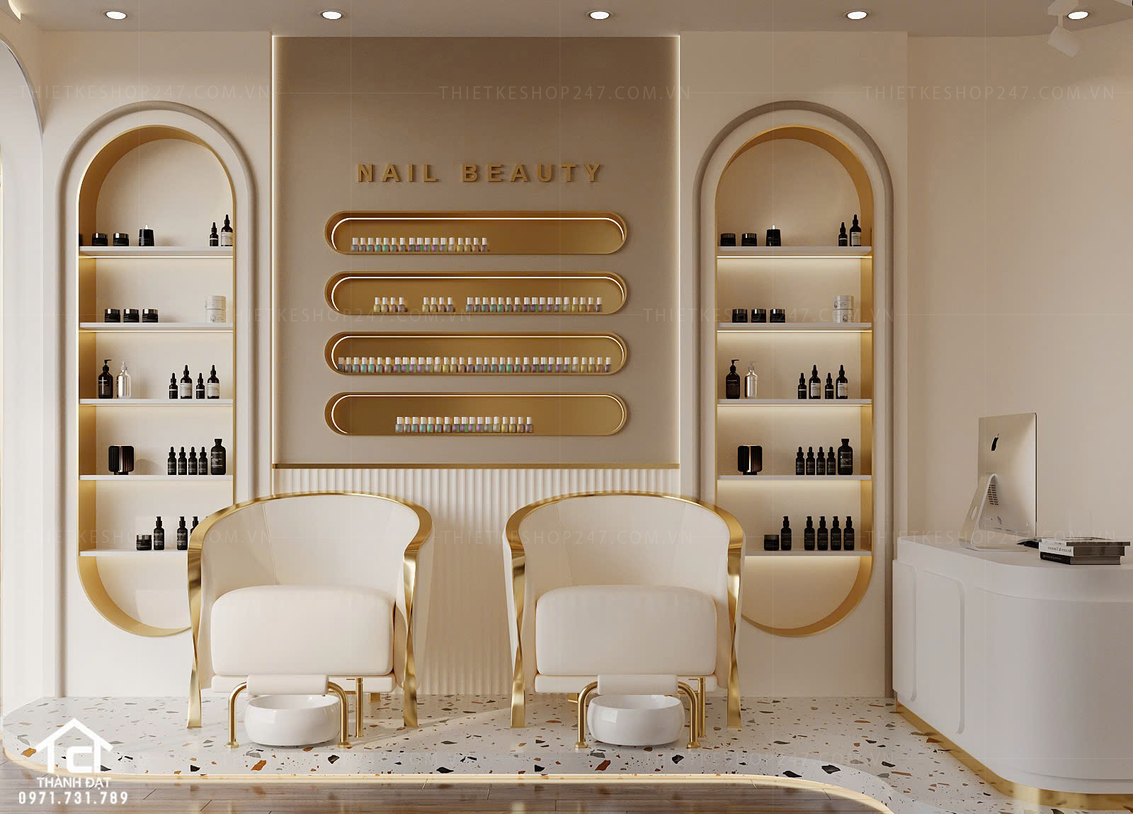 Mẫu thiết kế spa đẹp trẻ trung và sang trọng – Elly