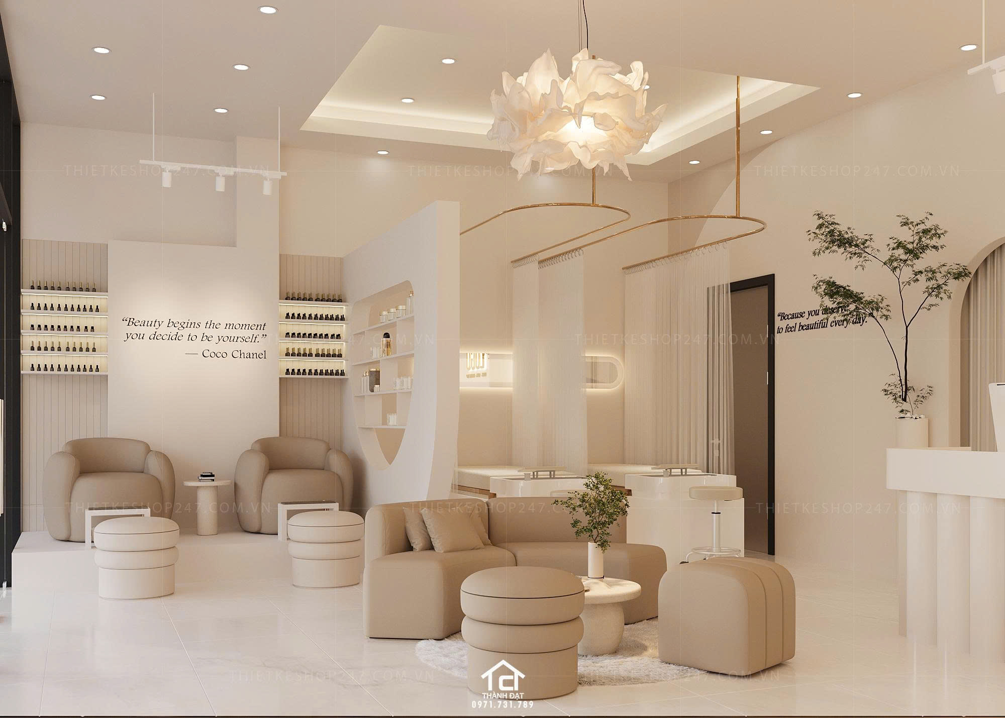 thiết kế spa đẹp lôi cuốn