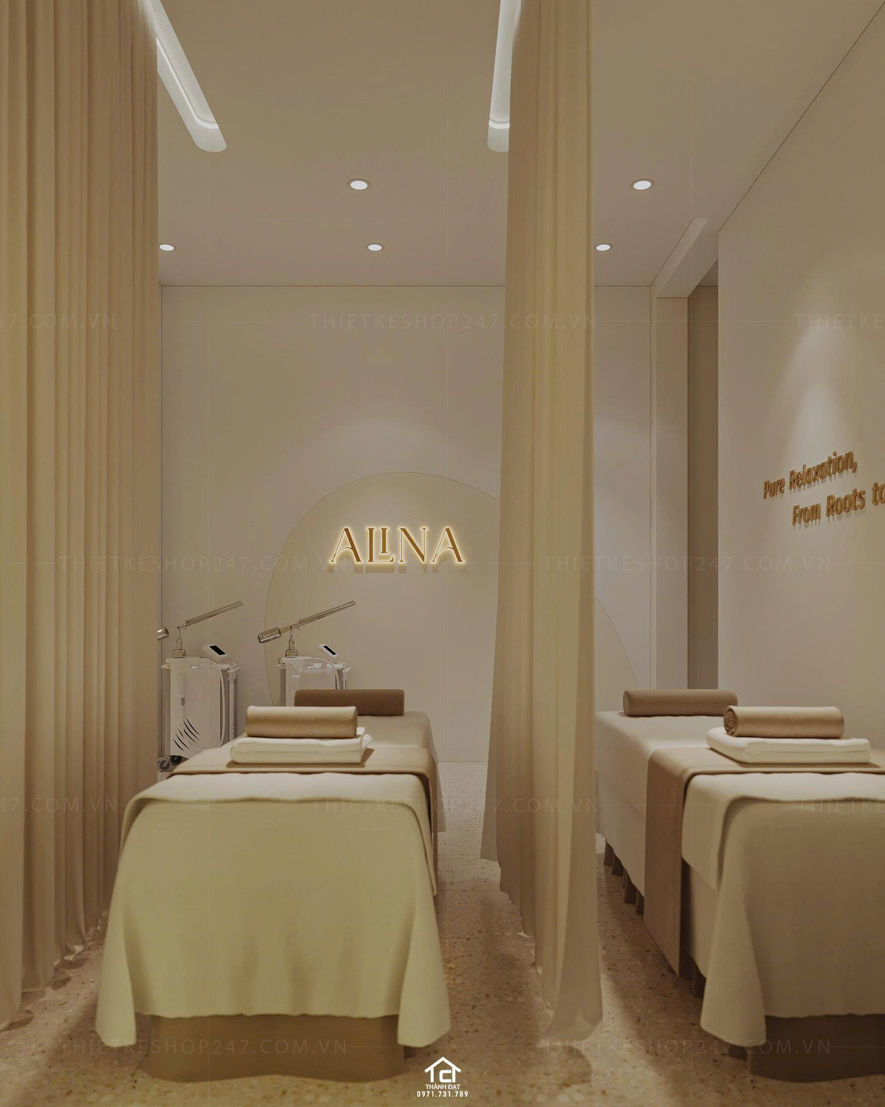 thiết kế spa đẹp lôi cuốn