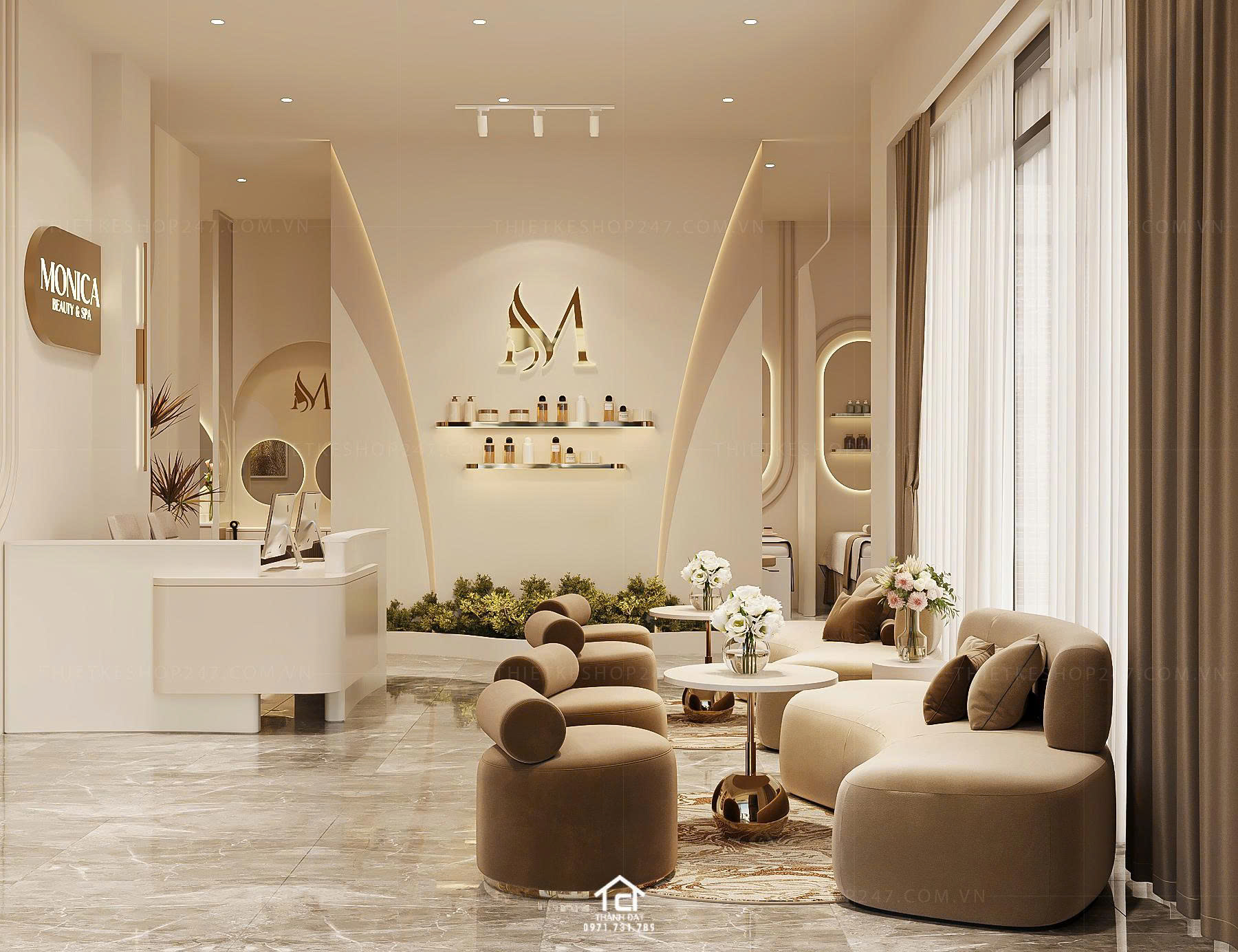 thiết kế spa đẹp lôi cuốn