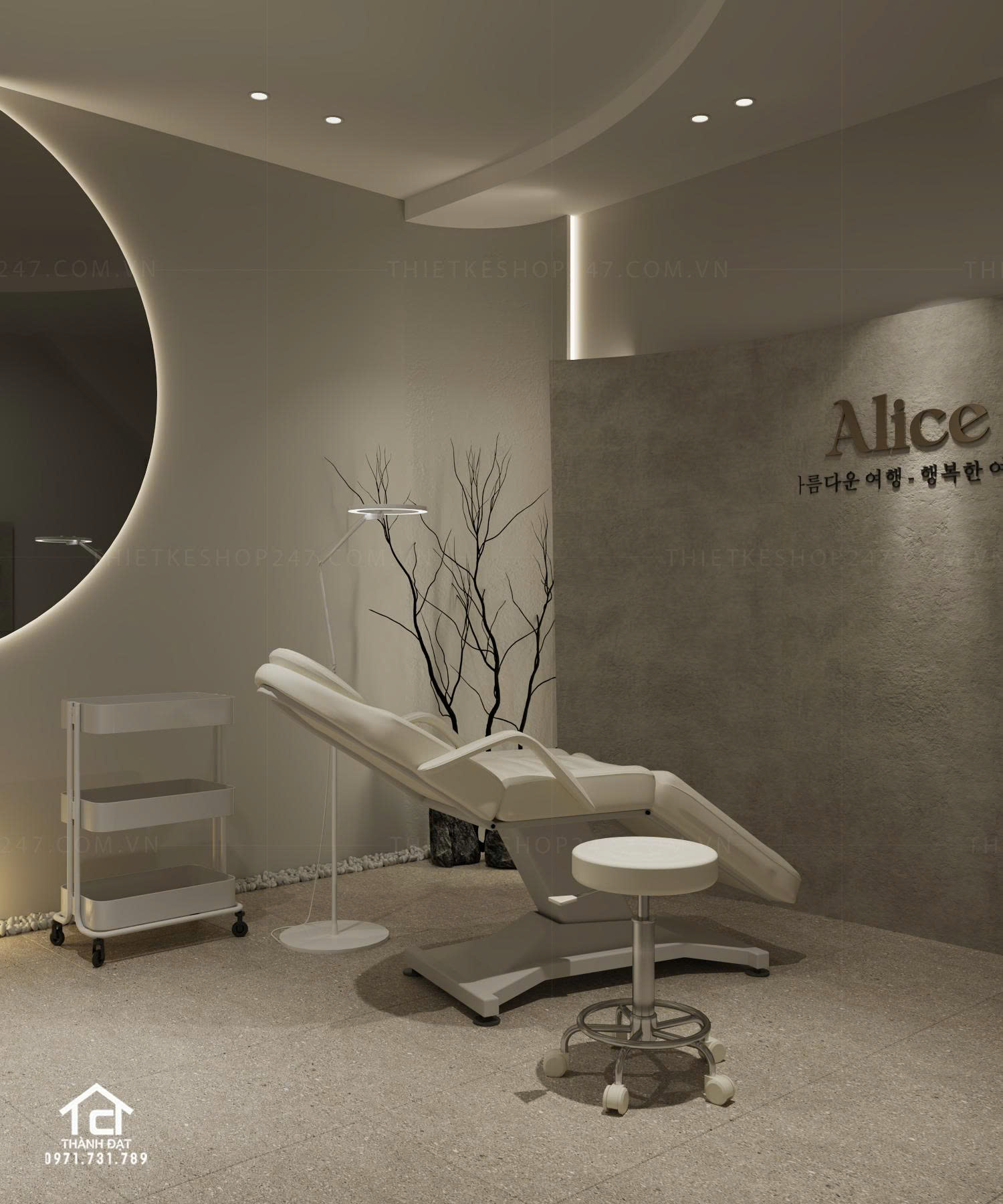 Mẫu thiết kế spa đẹp ấn tượng và sang trọng – Alice
