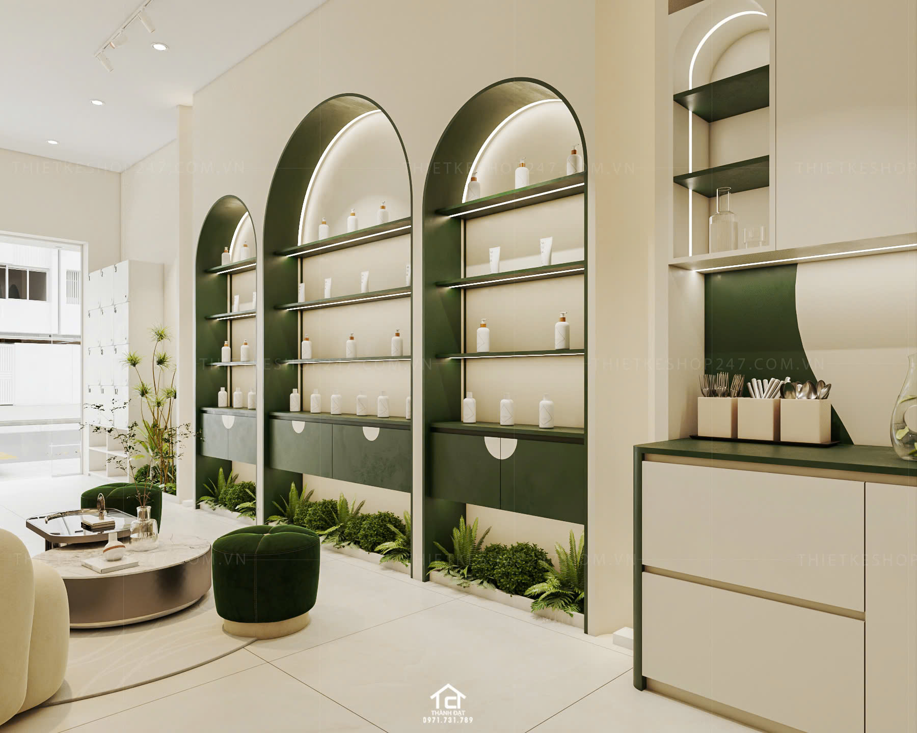 thiết kế spa đẹp lung linh
