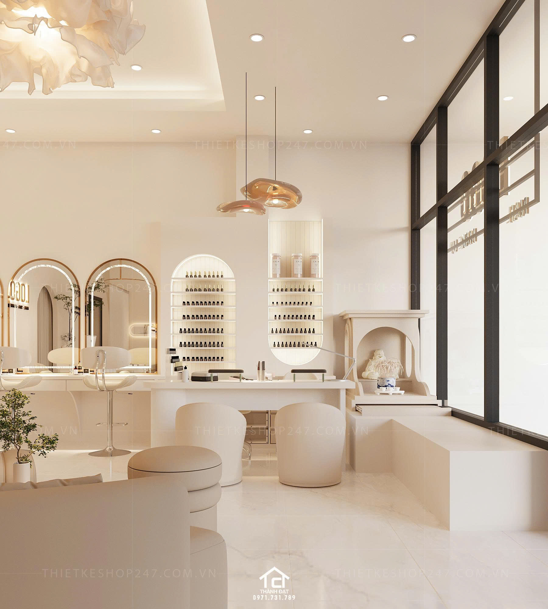 thiết kế spa đẹp lung linh