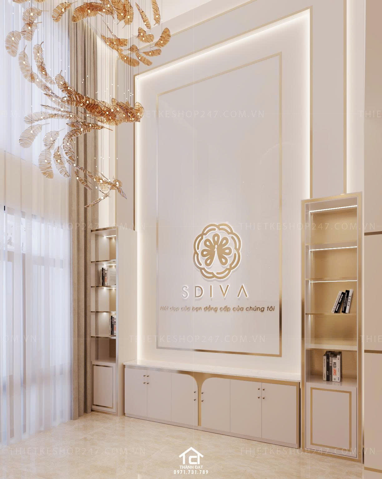 thiết kế spa đẹp lung linh