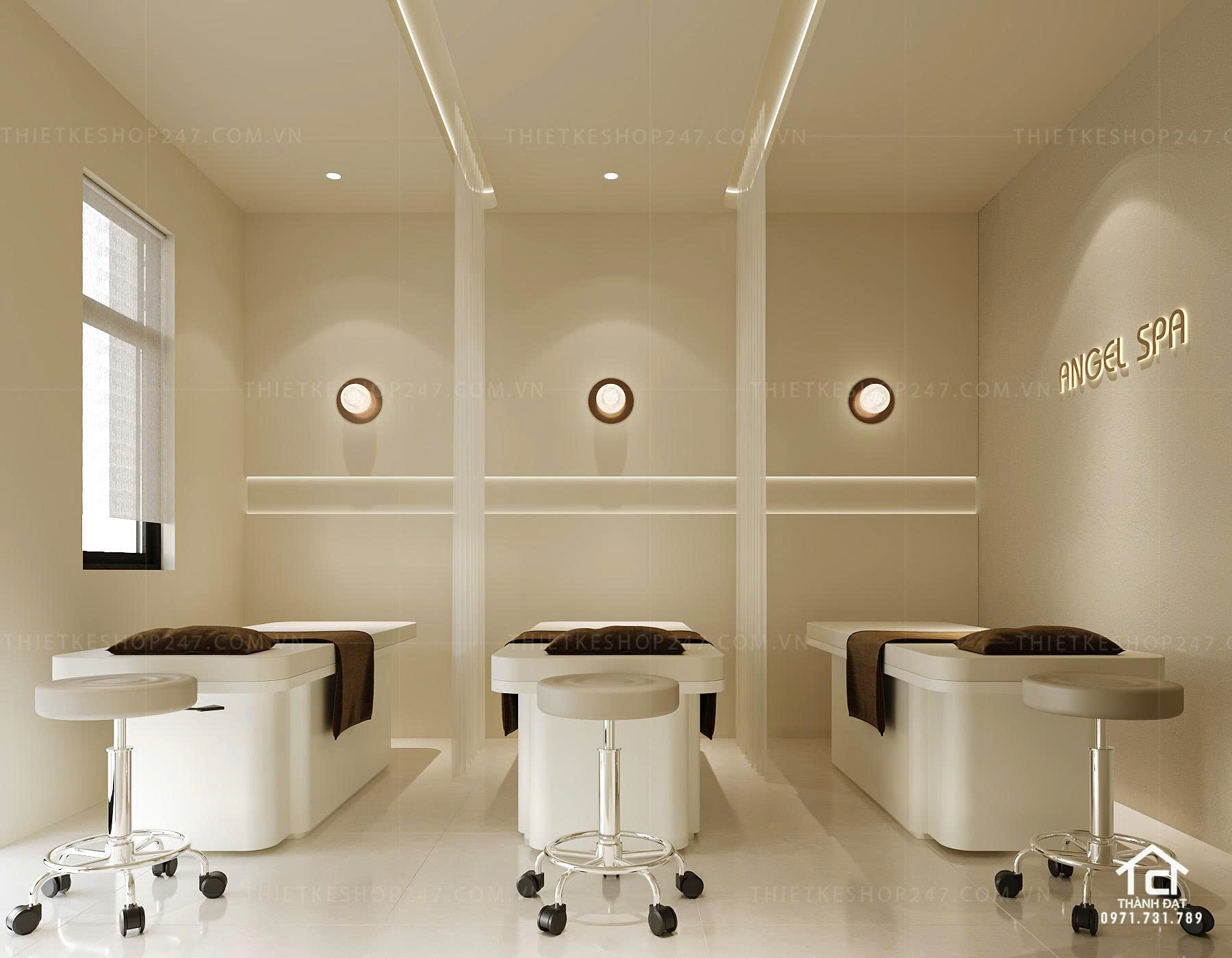 thiết kế spa đẹp lung linh