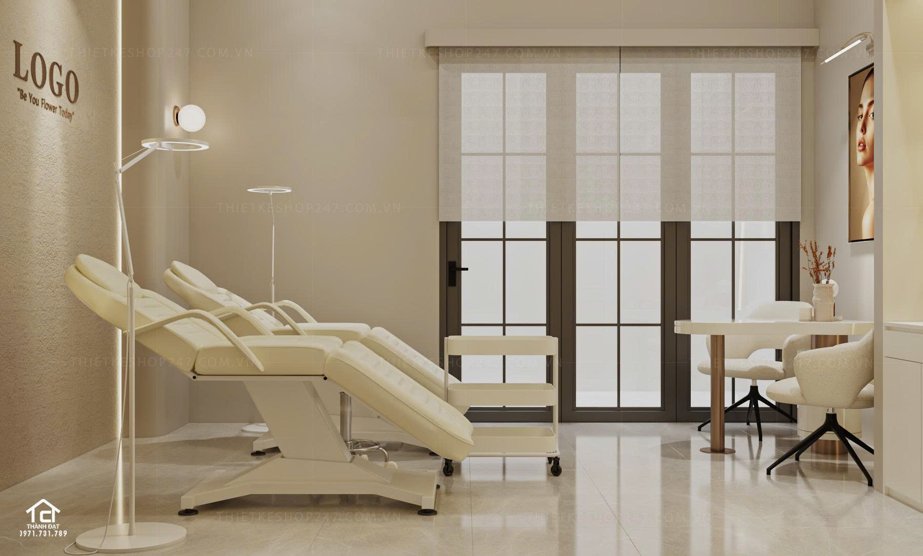 thiết kế spa đẹp lung linh