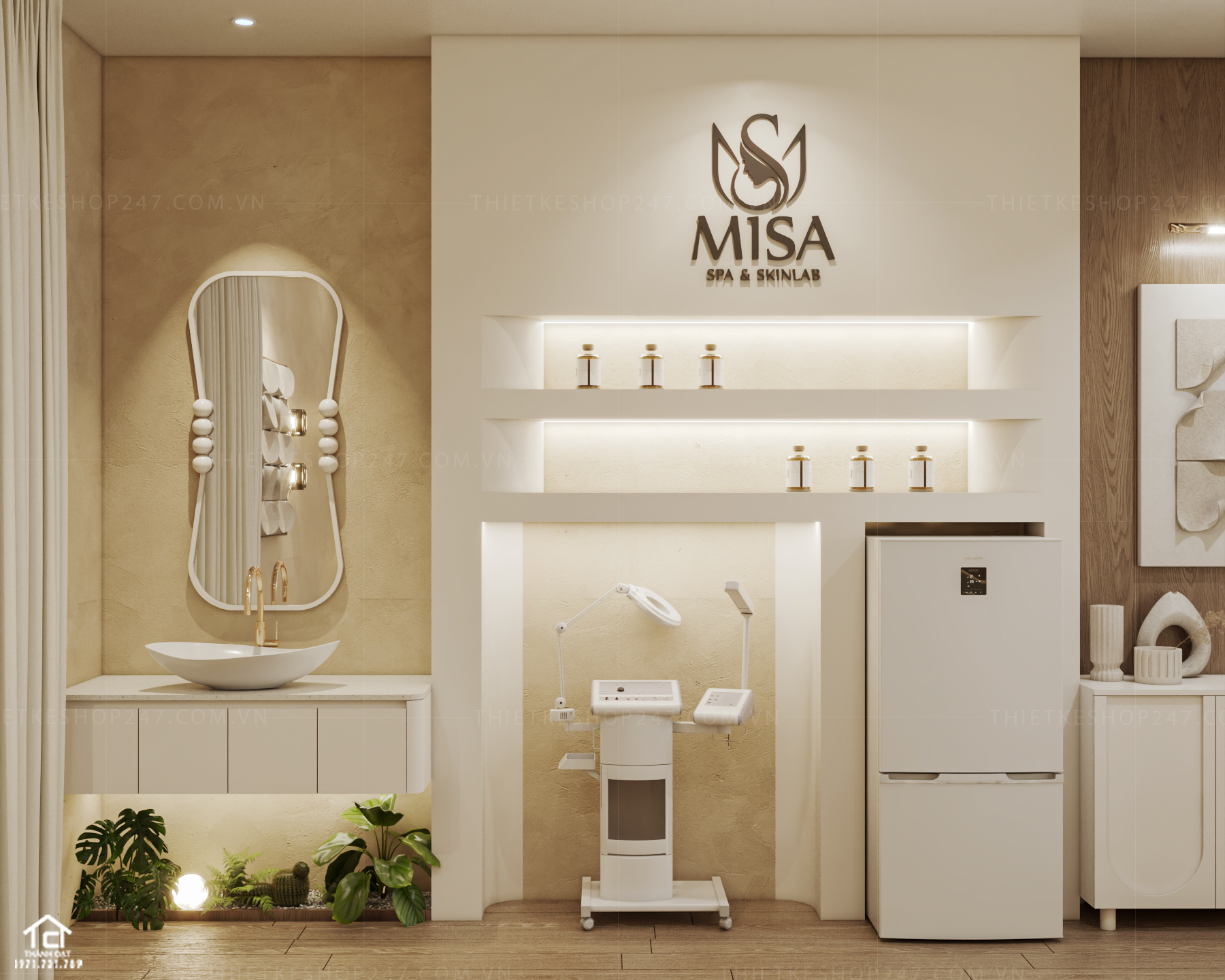 thiết kế spa đẹp lung linh