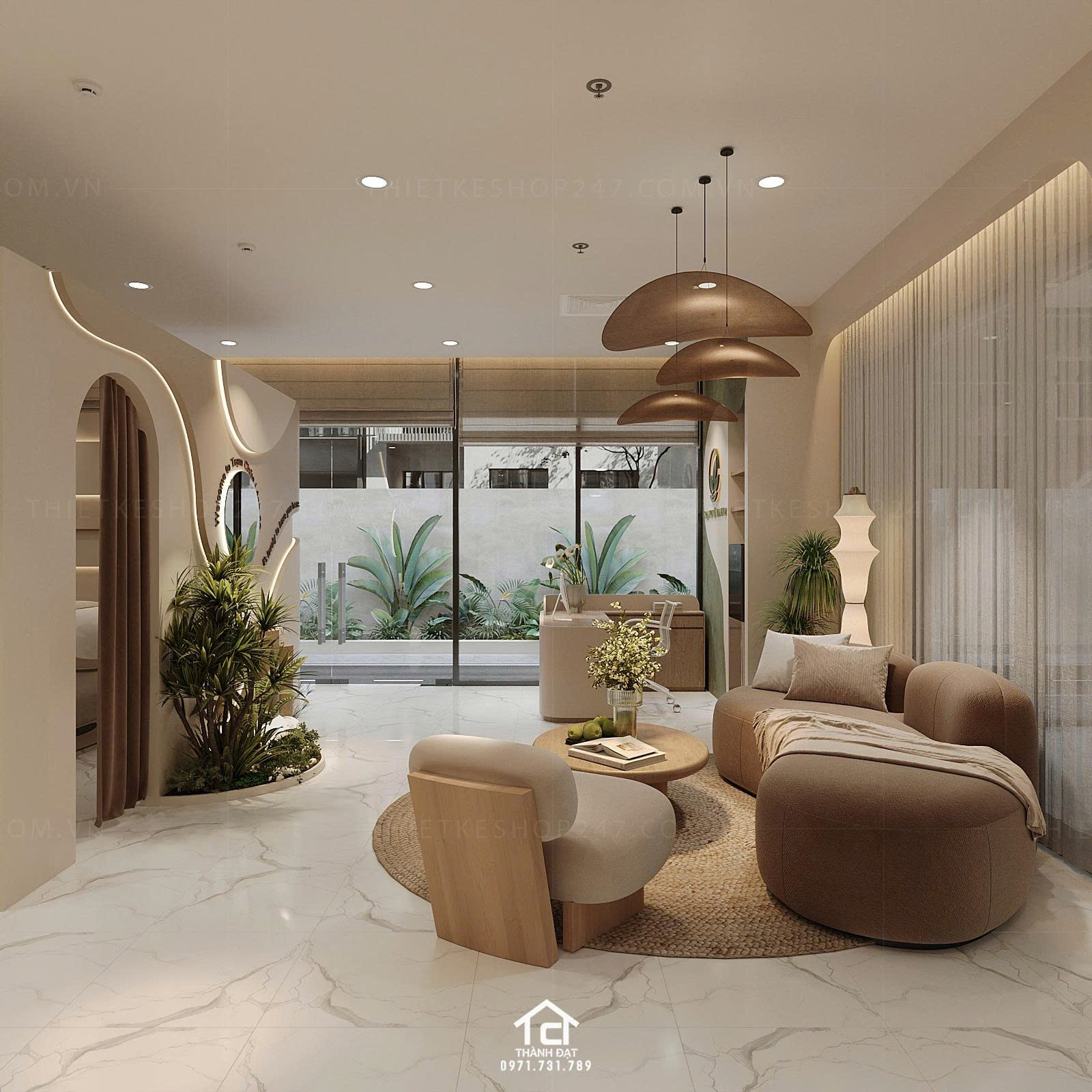 thiết kế spa đẹp lung linh