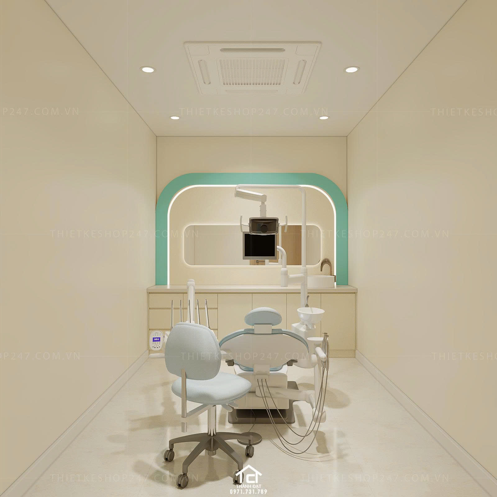 thiết kế spa đẹp màu sắc