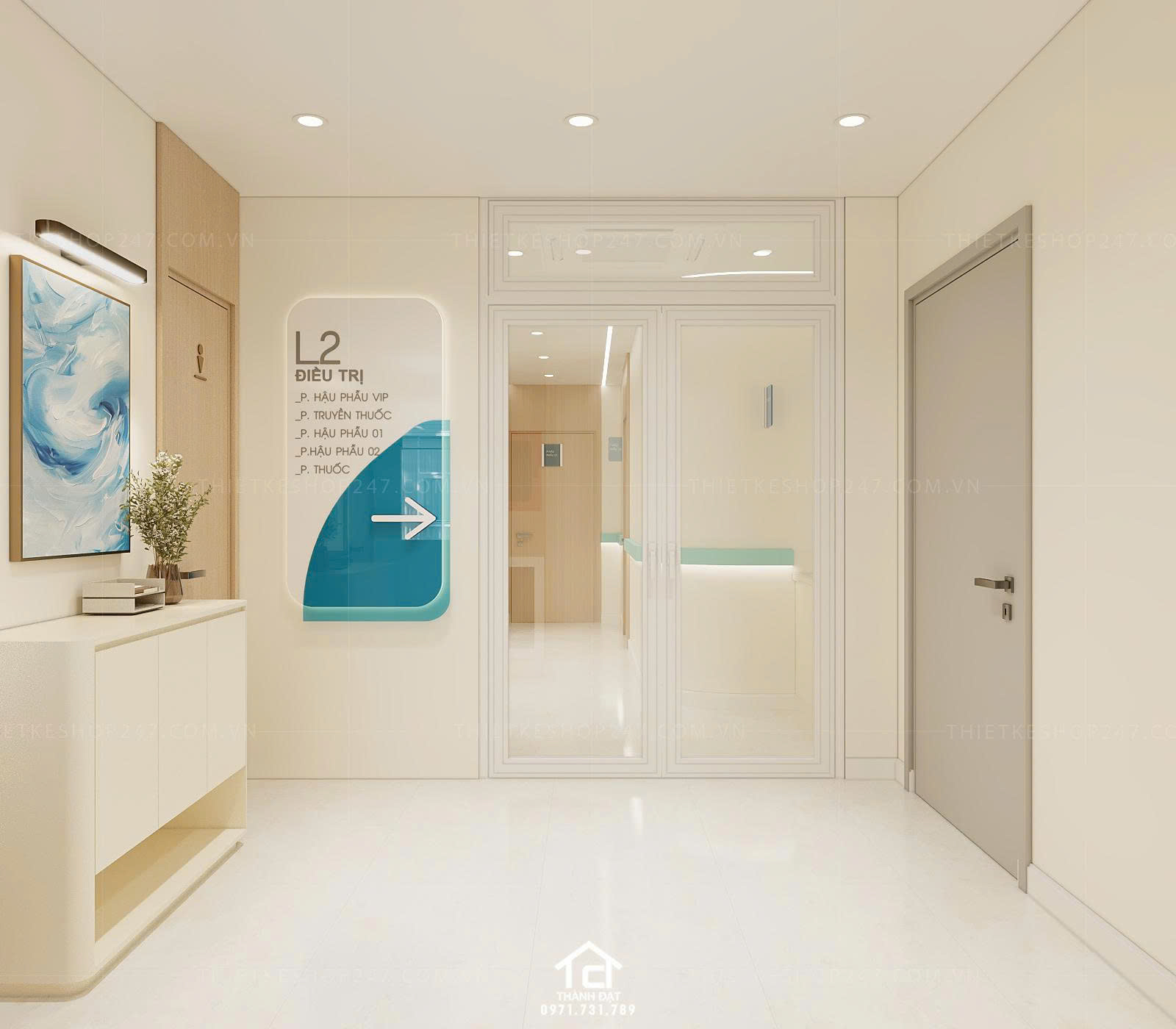 thiết kế spa đẹp màu sắc