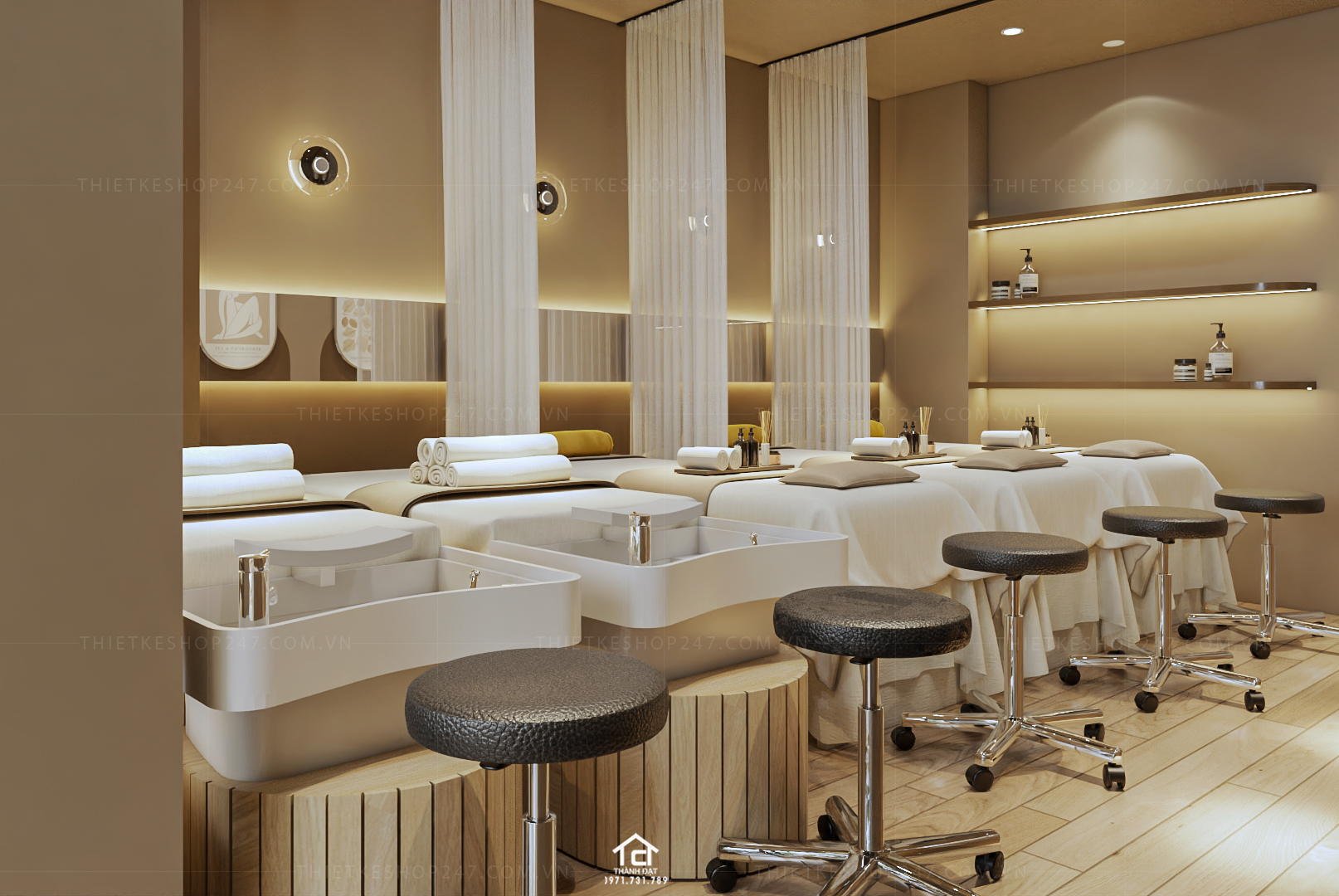 Thiết kế spa đẹp năng động