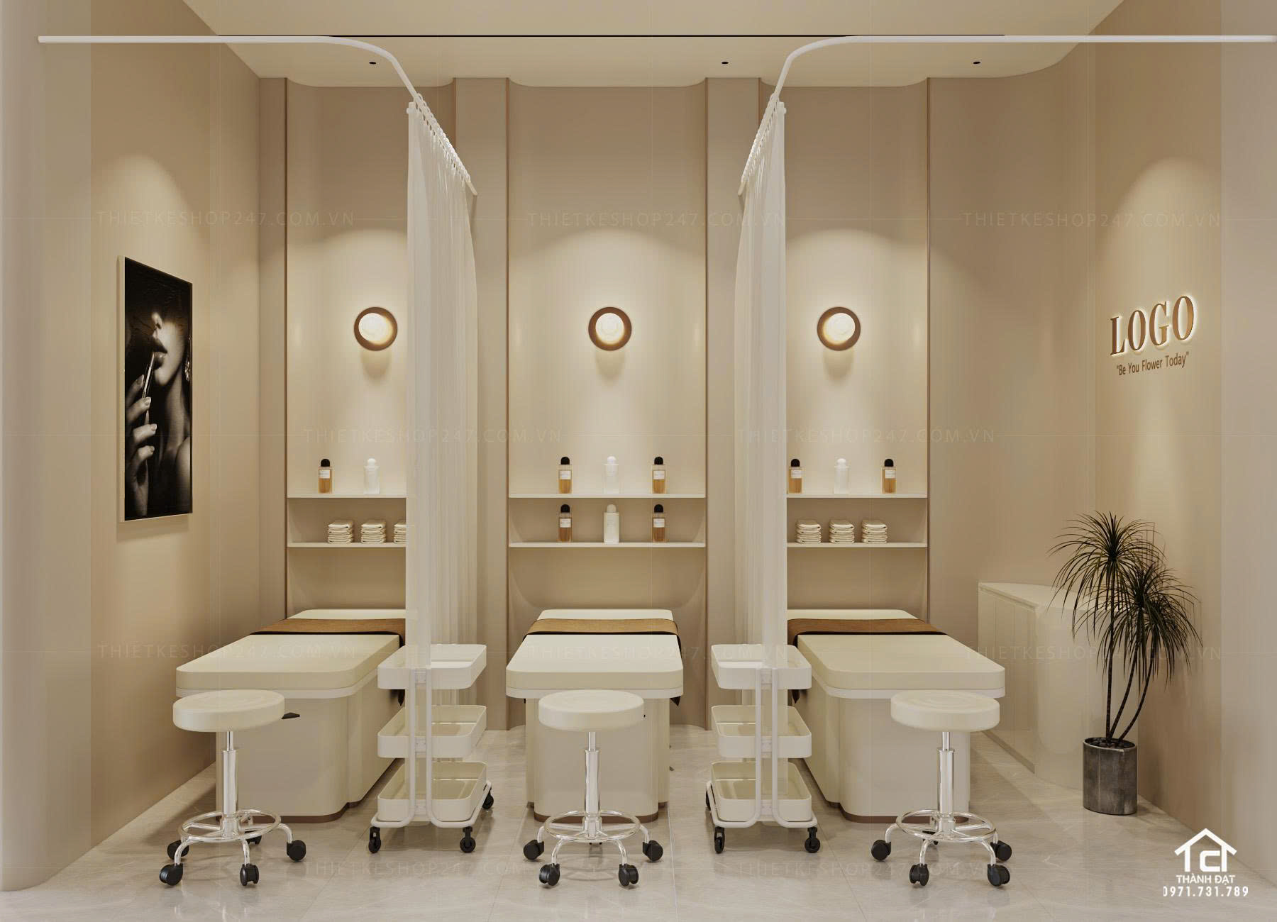 thiết kế spa đẹp năng động