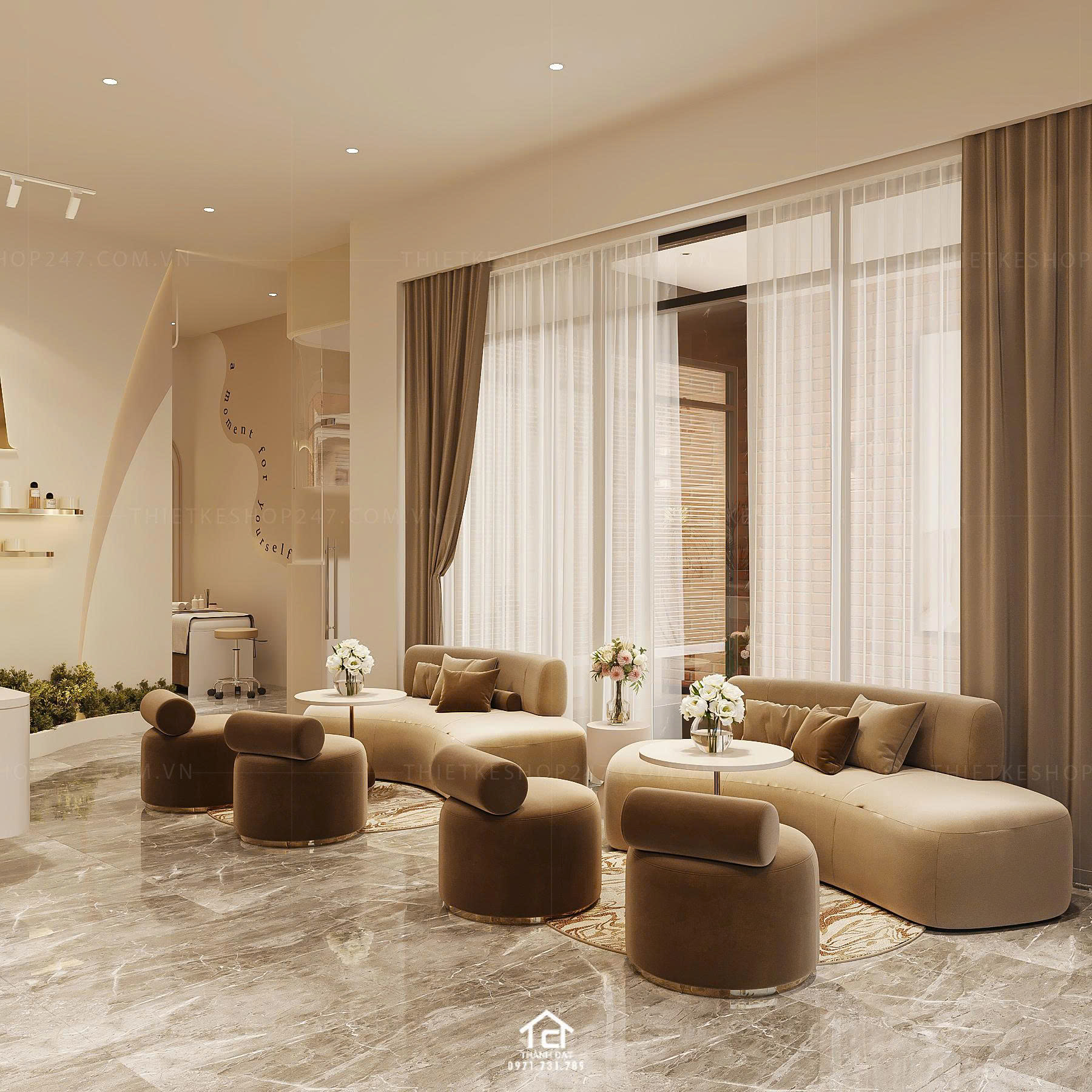 thiết kế spa đẹp năng động