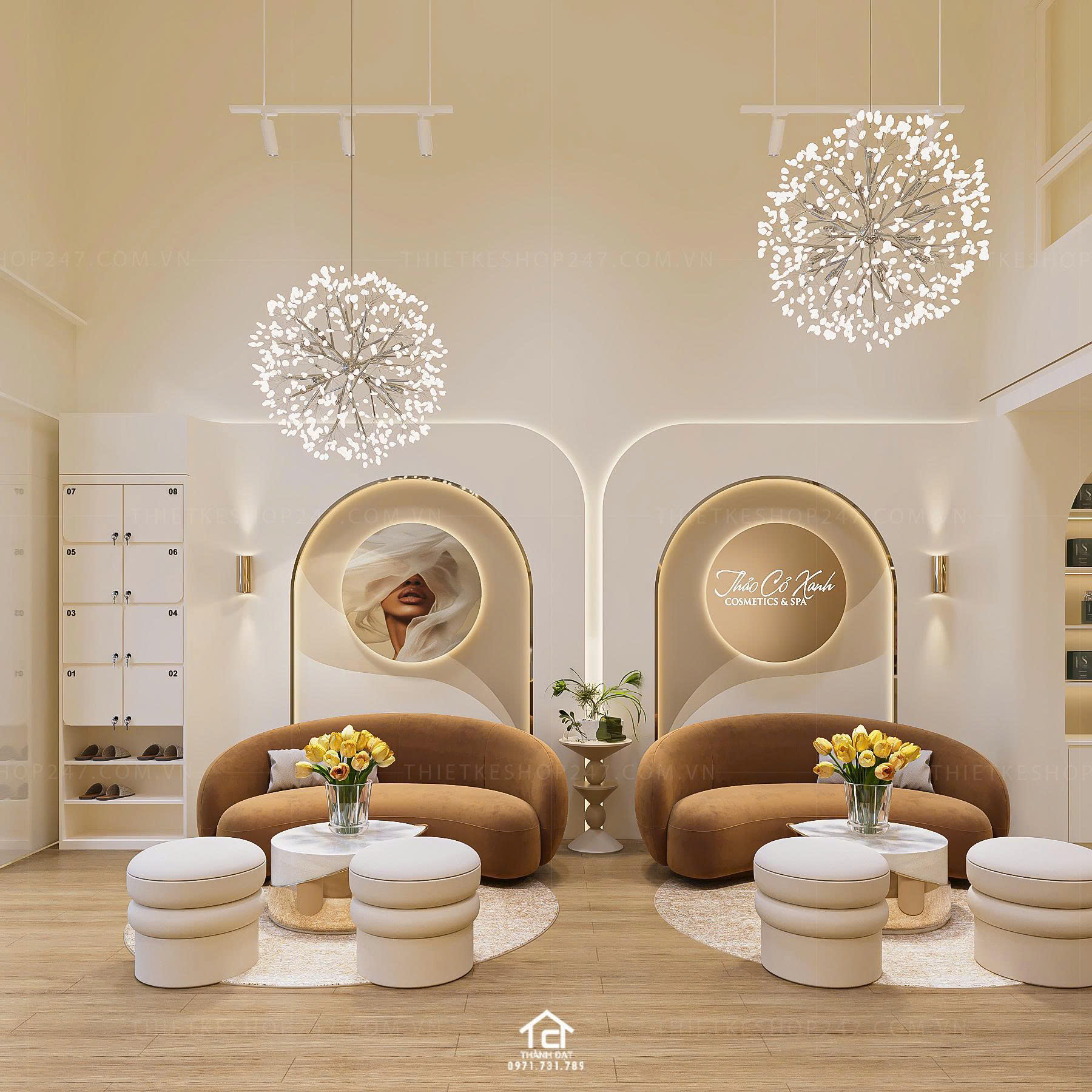 thiết kế spa đẹp năng động