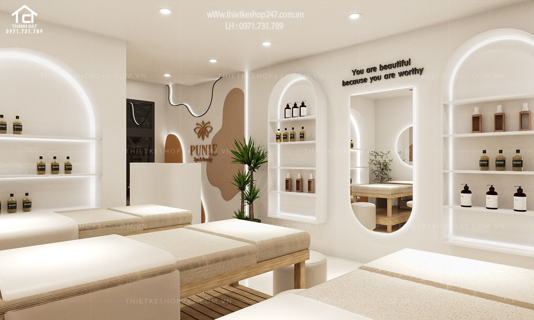 Thiết kế spa đẹp độc đáo và hiện đại – PUNIE