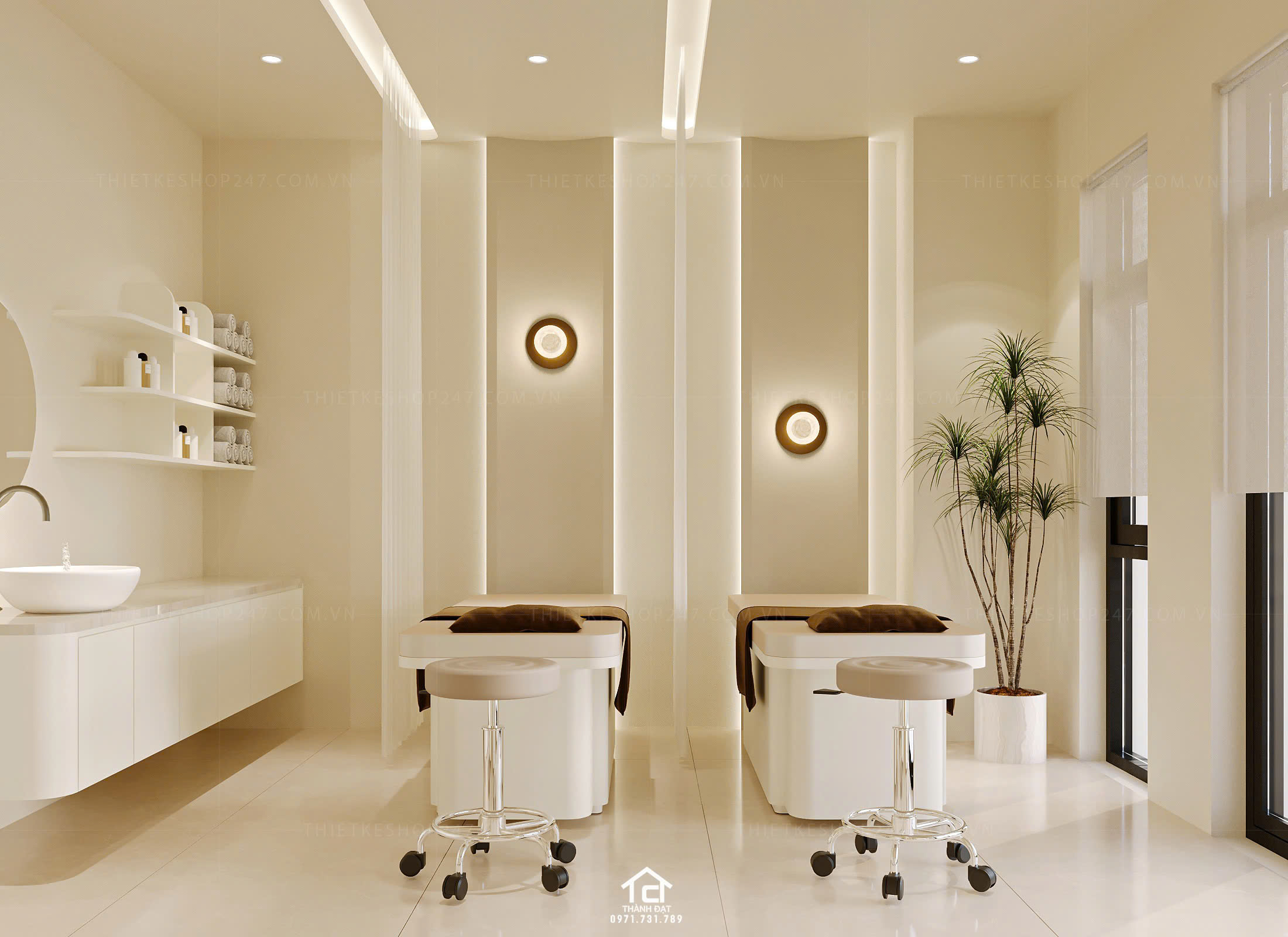 Thiết kế spa đẹp nổi bật