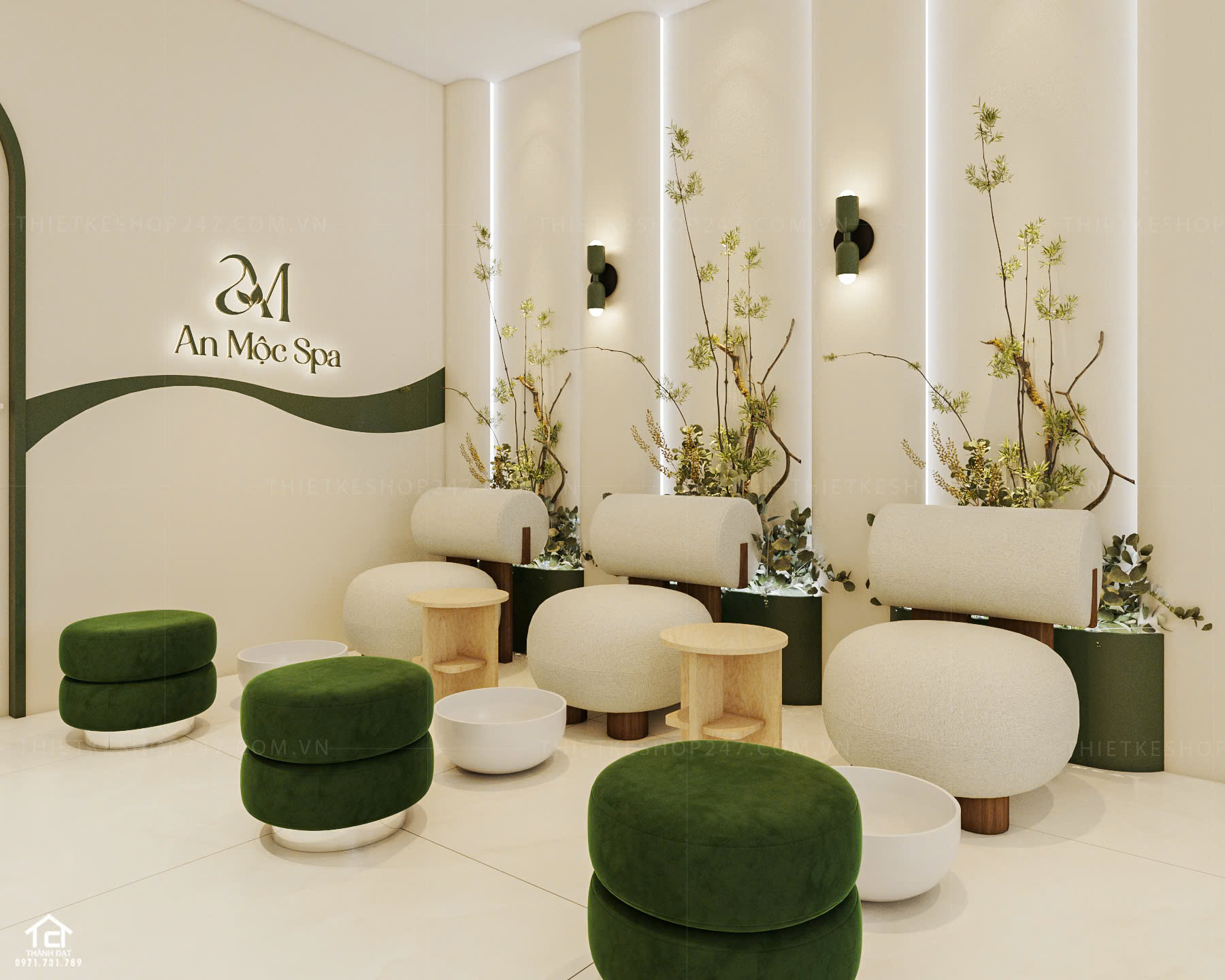 Thiết kế spa đẹp nữ tính