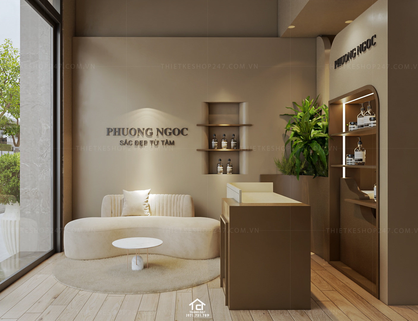 Thiết kế spa đẹp nữ tính