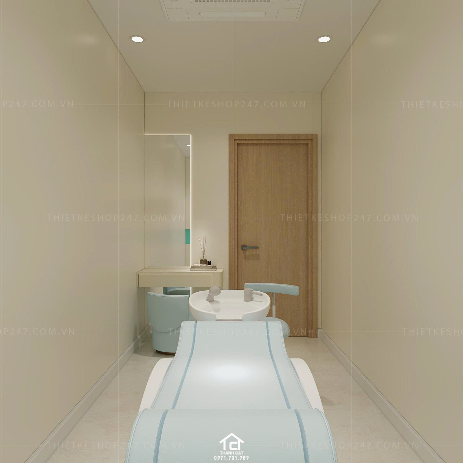 thiết kế spa đẹp nữ tính