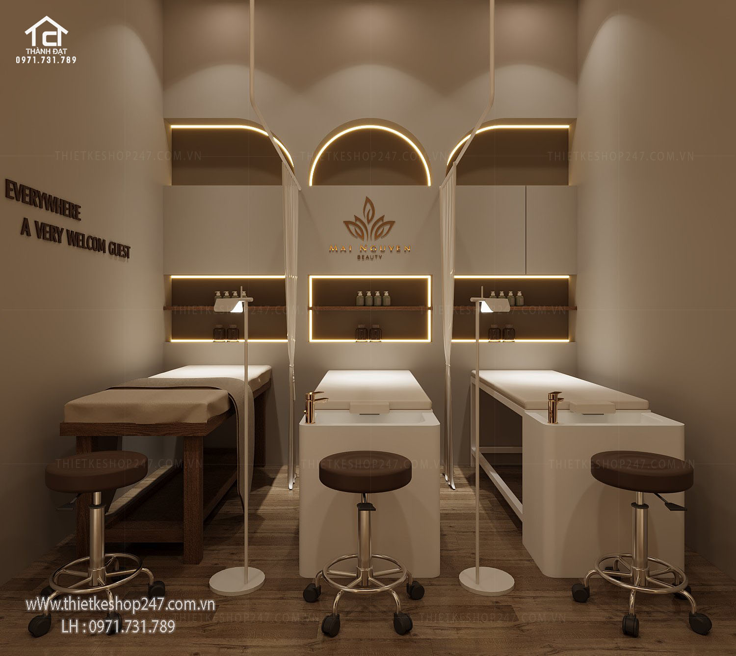 Mẫu thiết kế spa đẹp sang chảnh và đẳng cấp– MAI NGUYEN
