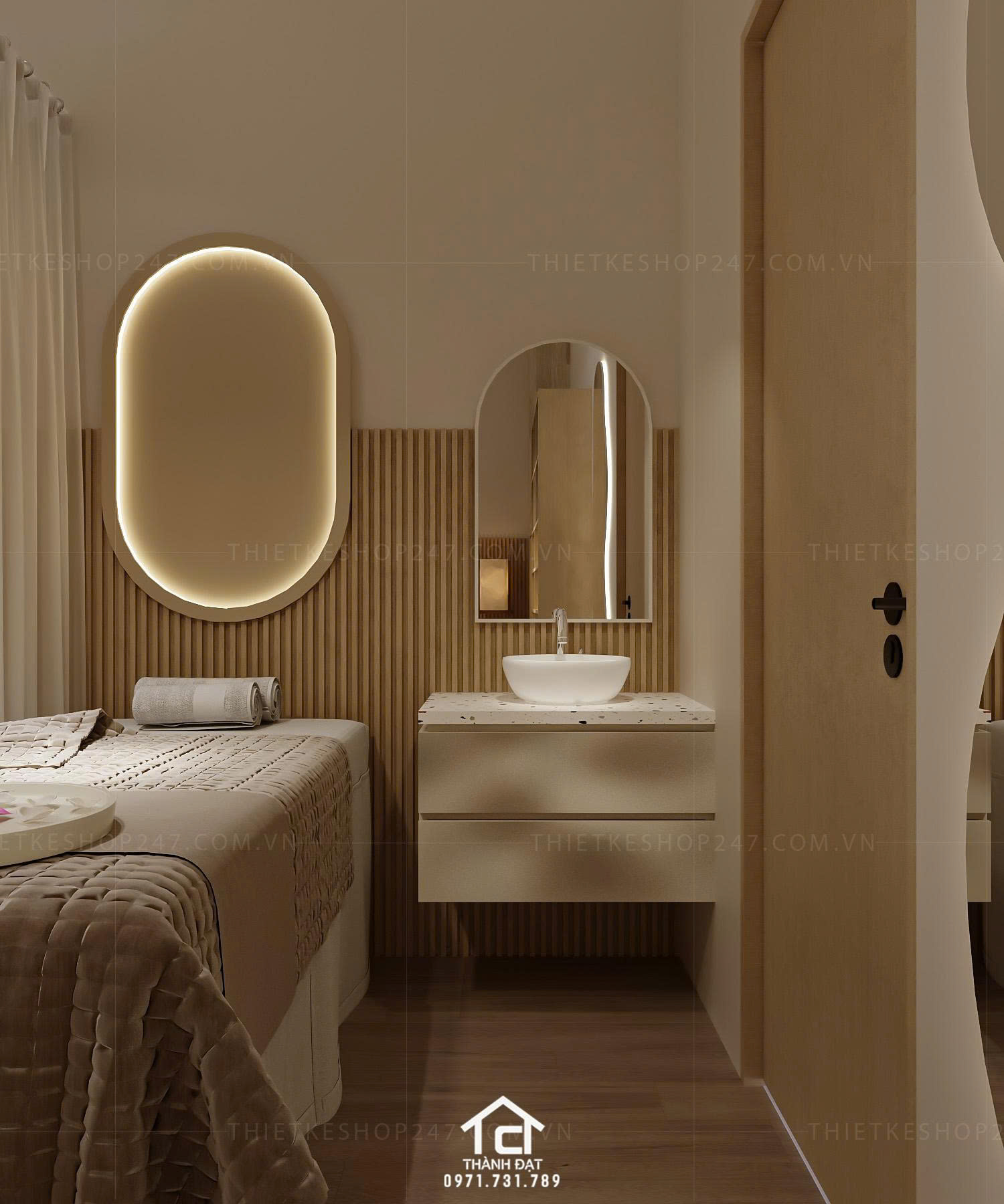 thiết kế spa đẹp nhẹ nhàng