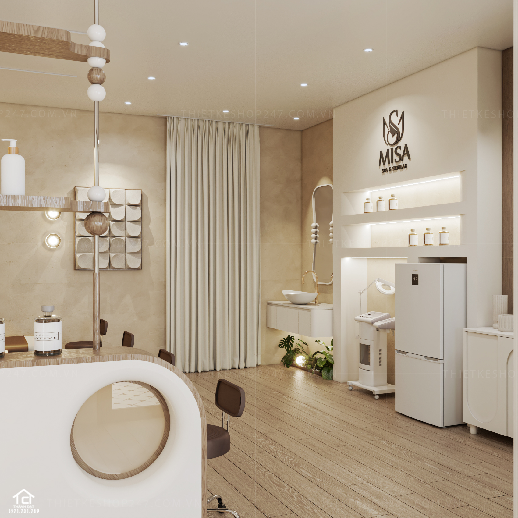 thiết kế spa đẹp nhẹ nhàng