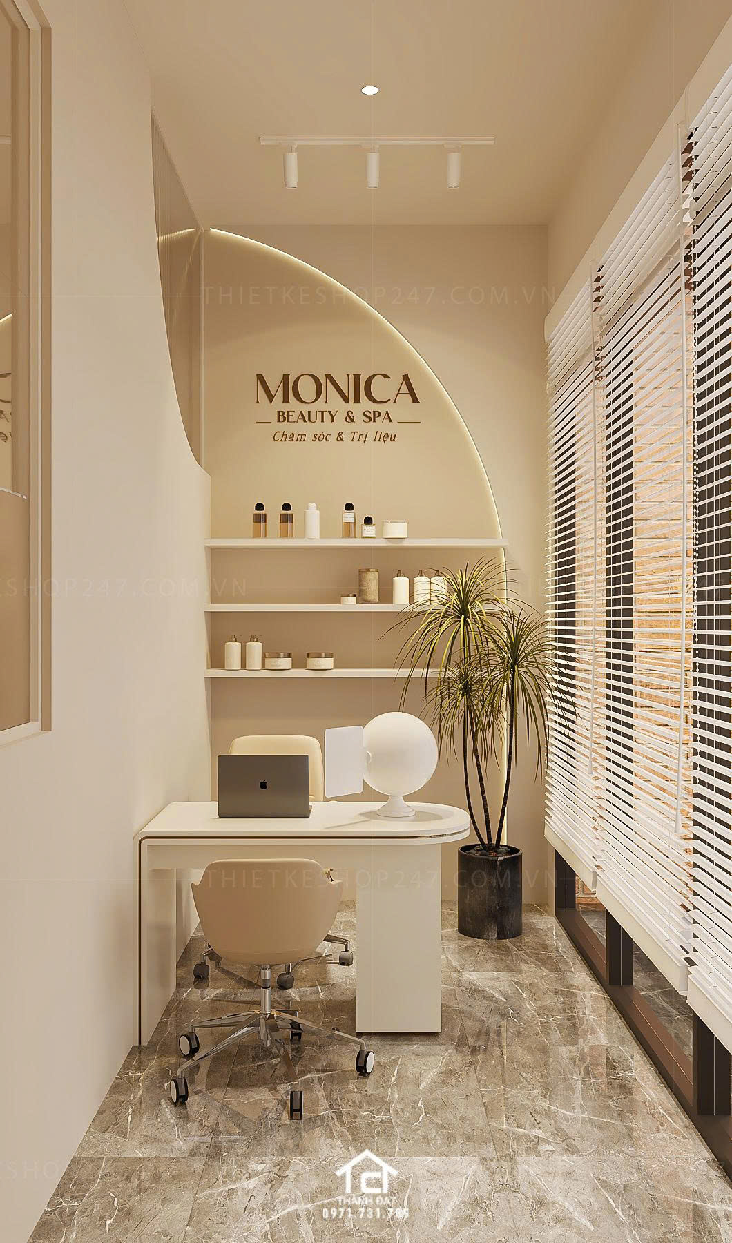 thiết kế spa đẹp nhẹ nhàng