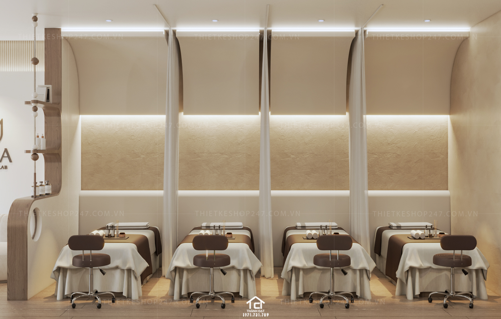 thiết kế spa đẹp nhỏ xinh