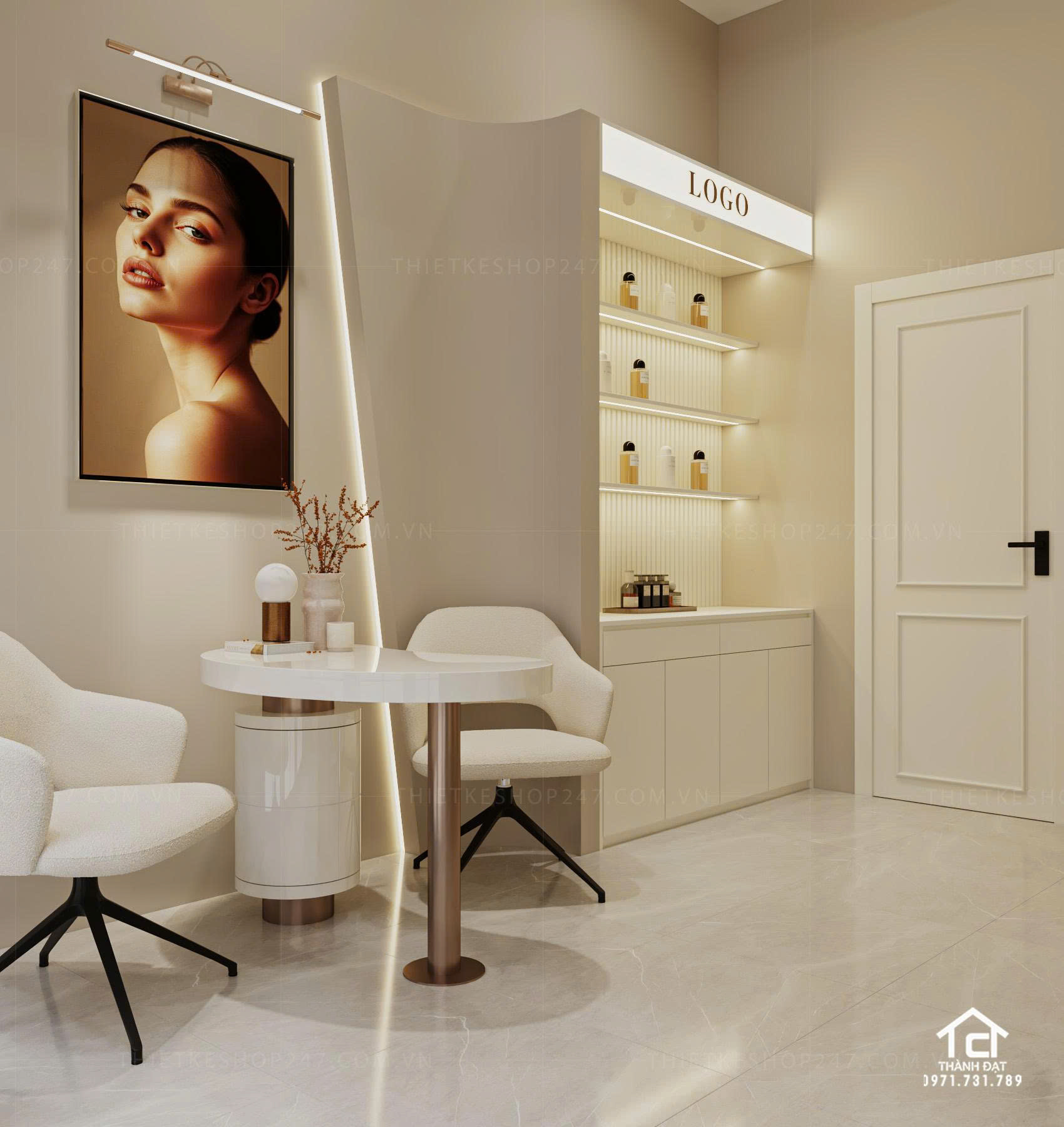 thiết kế spa đẹp phong cách