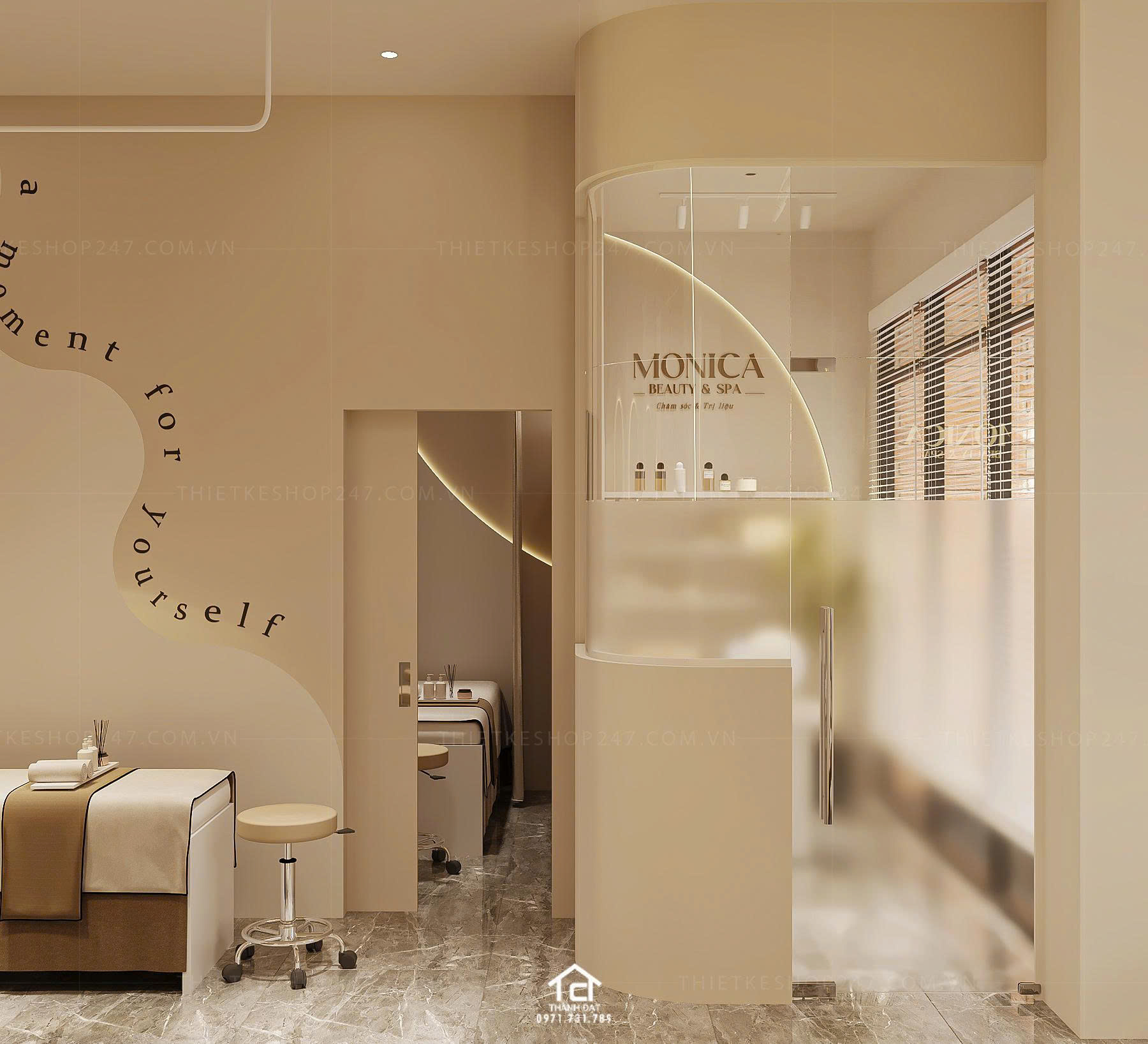 thiết kế spa đẹp phong cách
