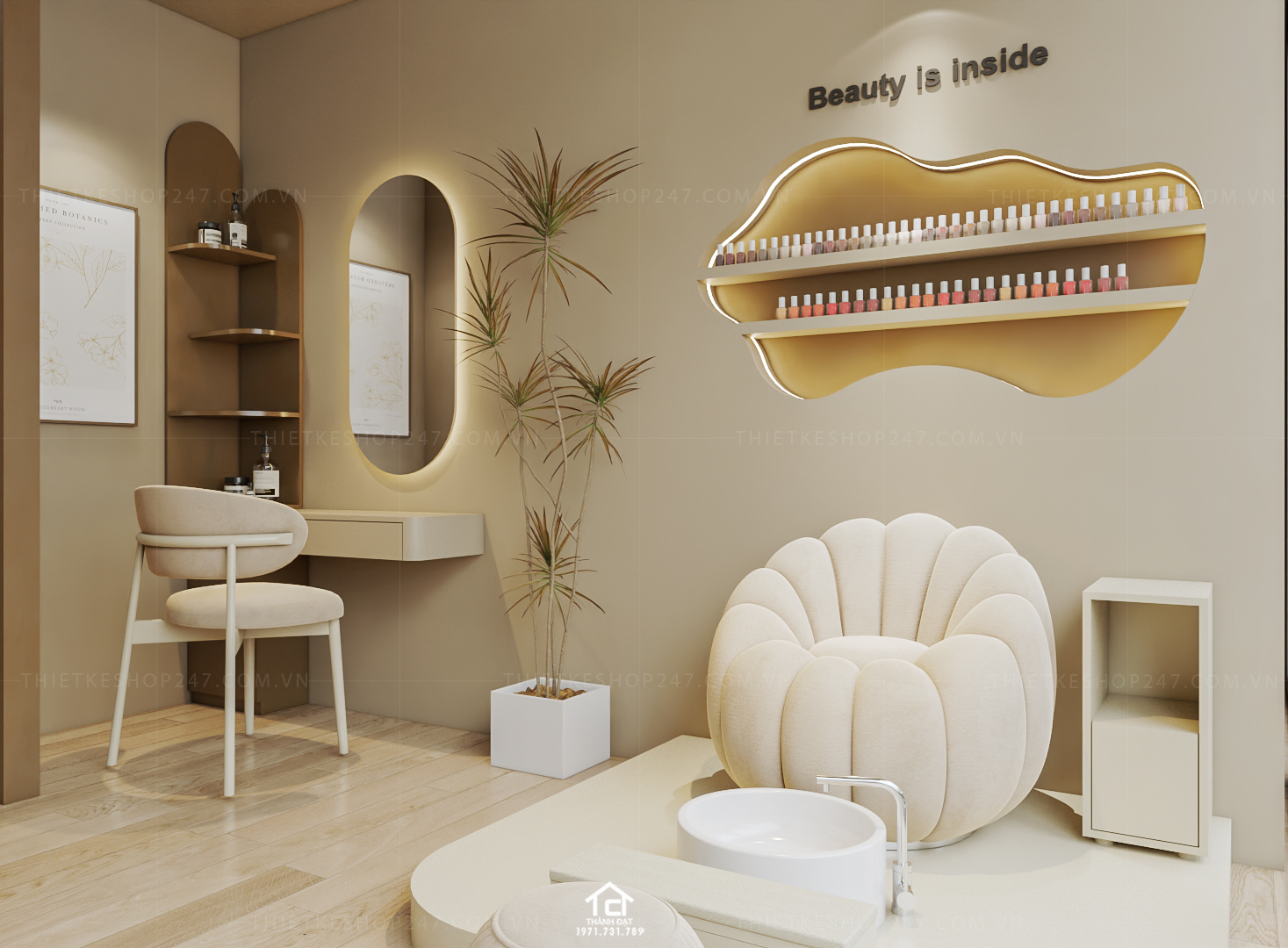 Thiết kế spa đẹp phong cách