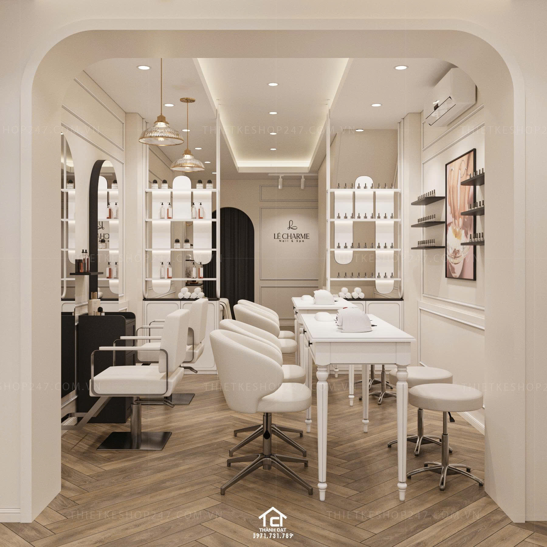 thiết kế spa đẹp sang chảnh