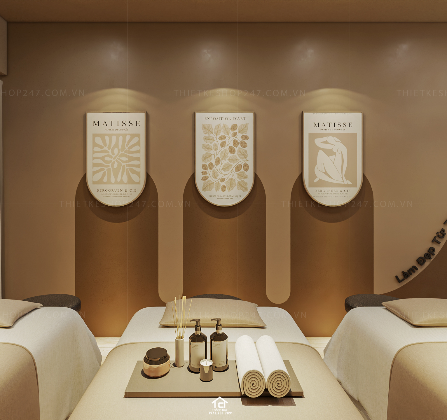 Thiết kế spa đẹp sang chảnh